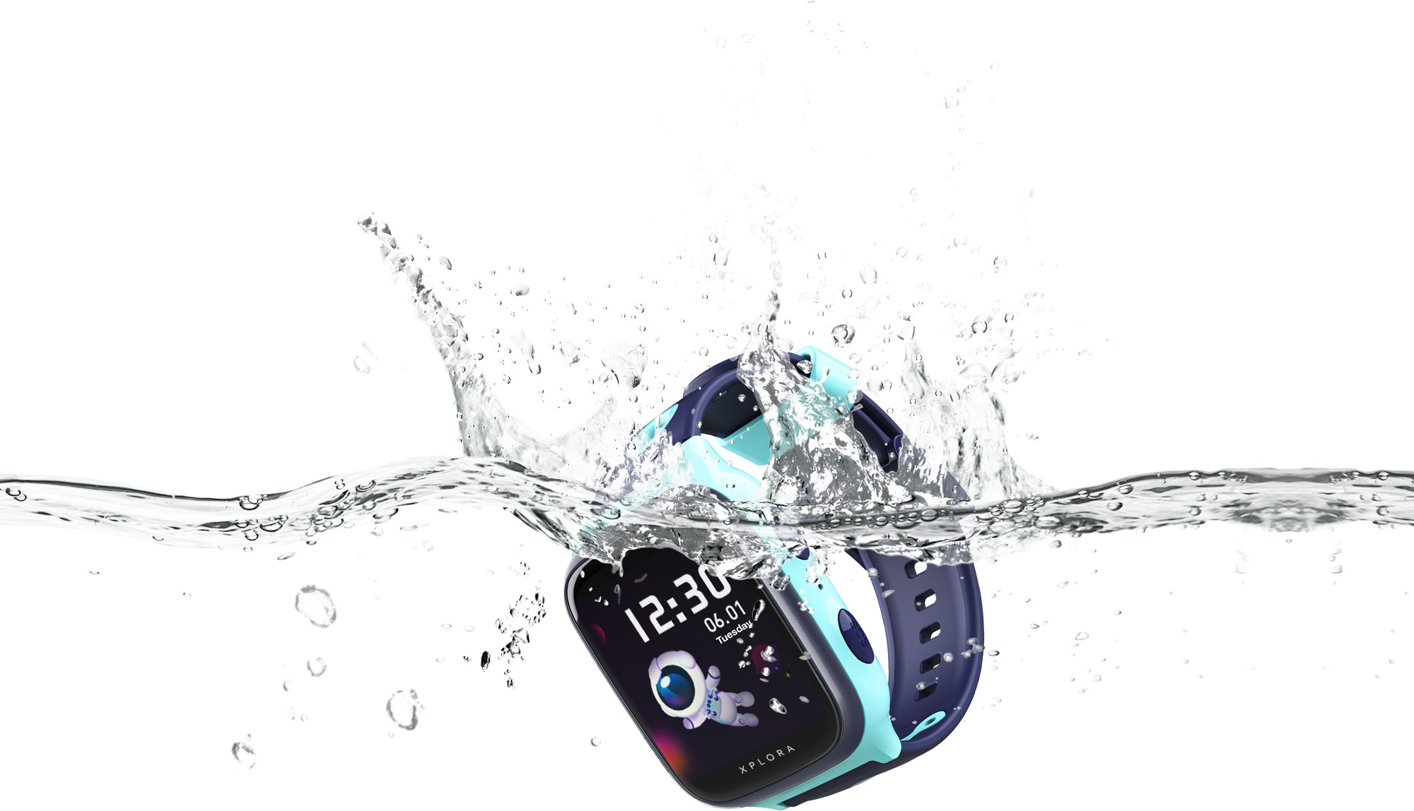 XPLORA X4 Kinder-Smartwatch mm, Silikon, Türkis 145-210