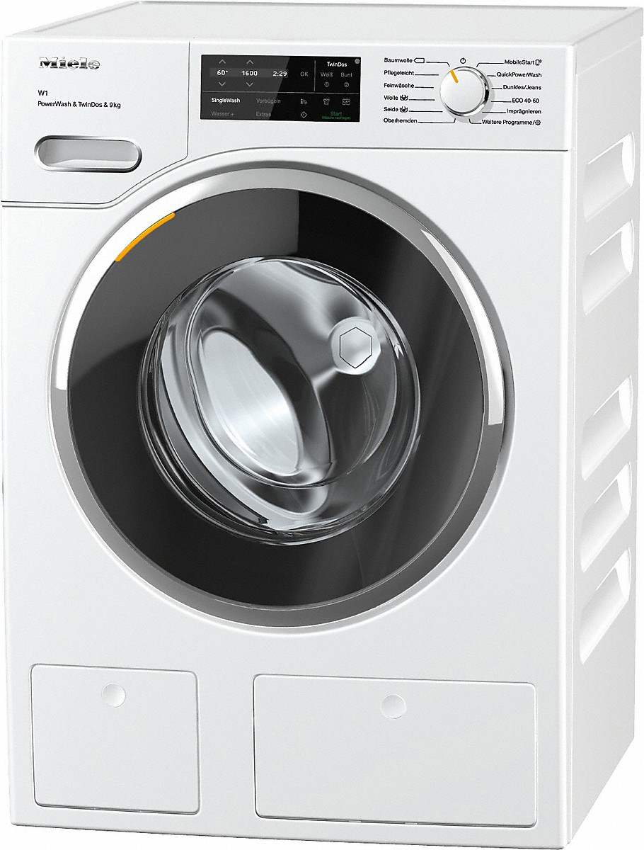 MIELE WWI860 WPS PWash&TDos&9kg W1 White Edition Waschmaschine (9 kg, 1600 U/Min., A, Flusenfilter, Fremdkörperfilter)