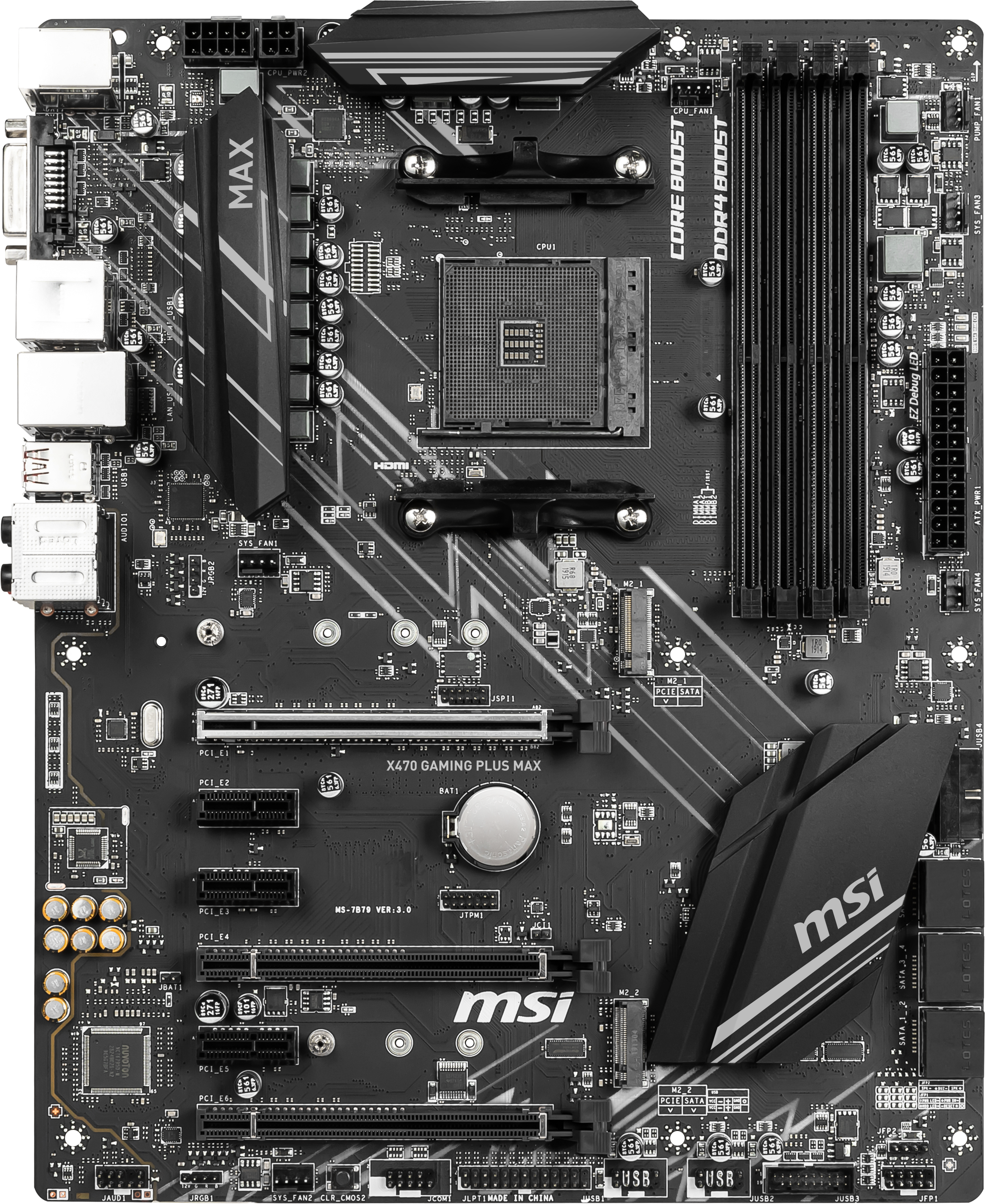 MSI X470 Gaming Plus Max Mainboard Schwarz