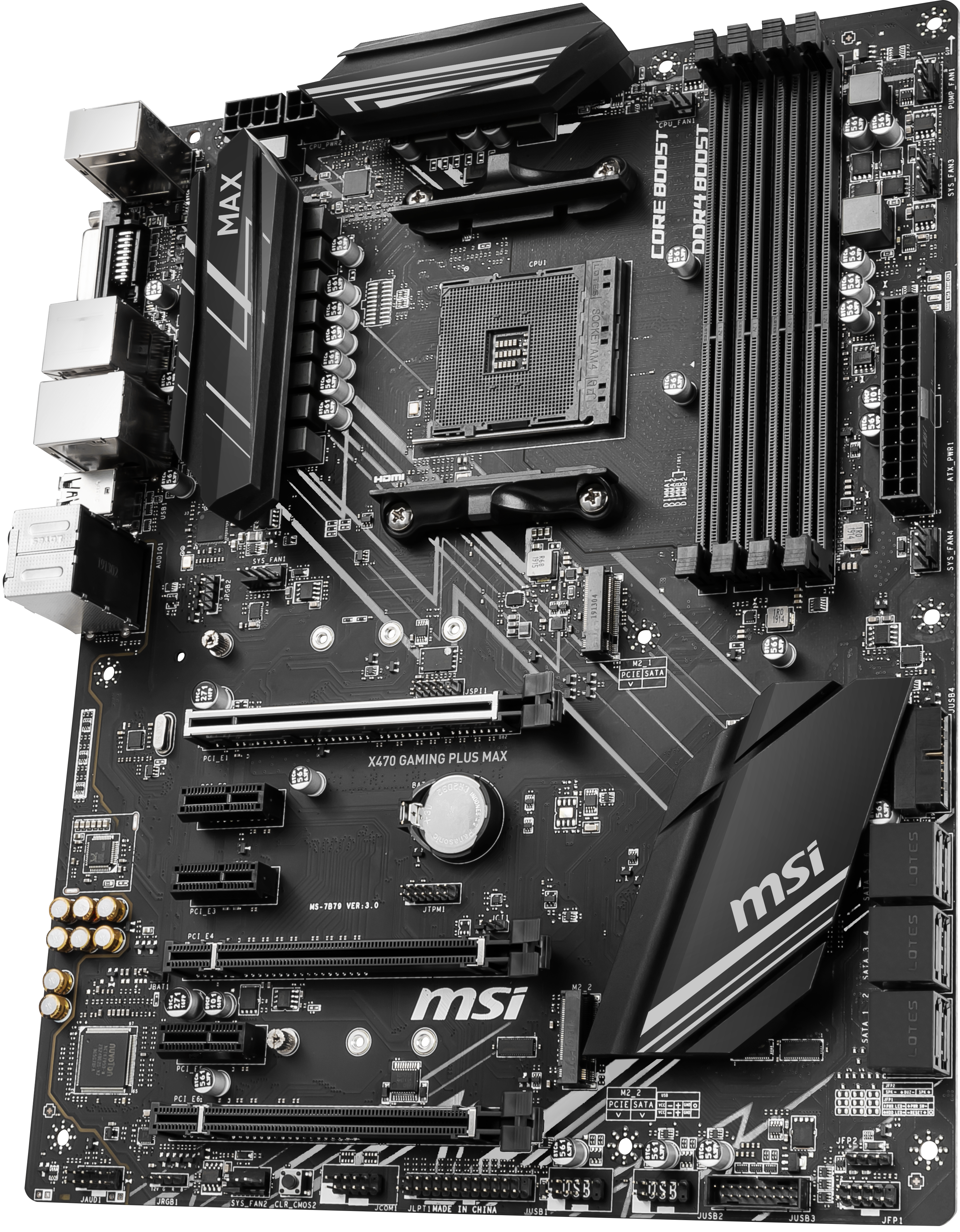 MSI X470 Gaming Plus Max Mainboard Schwarz