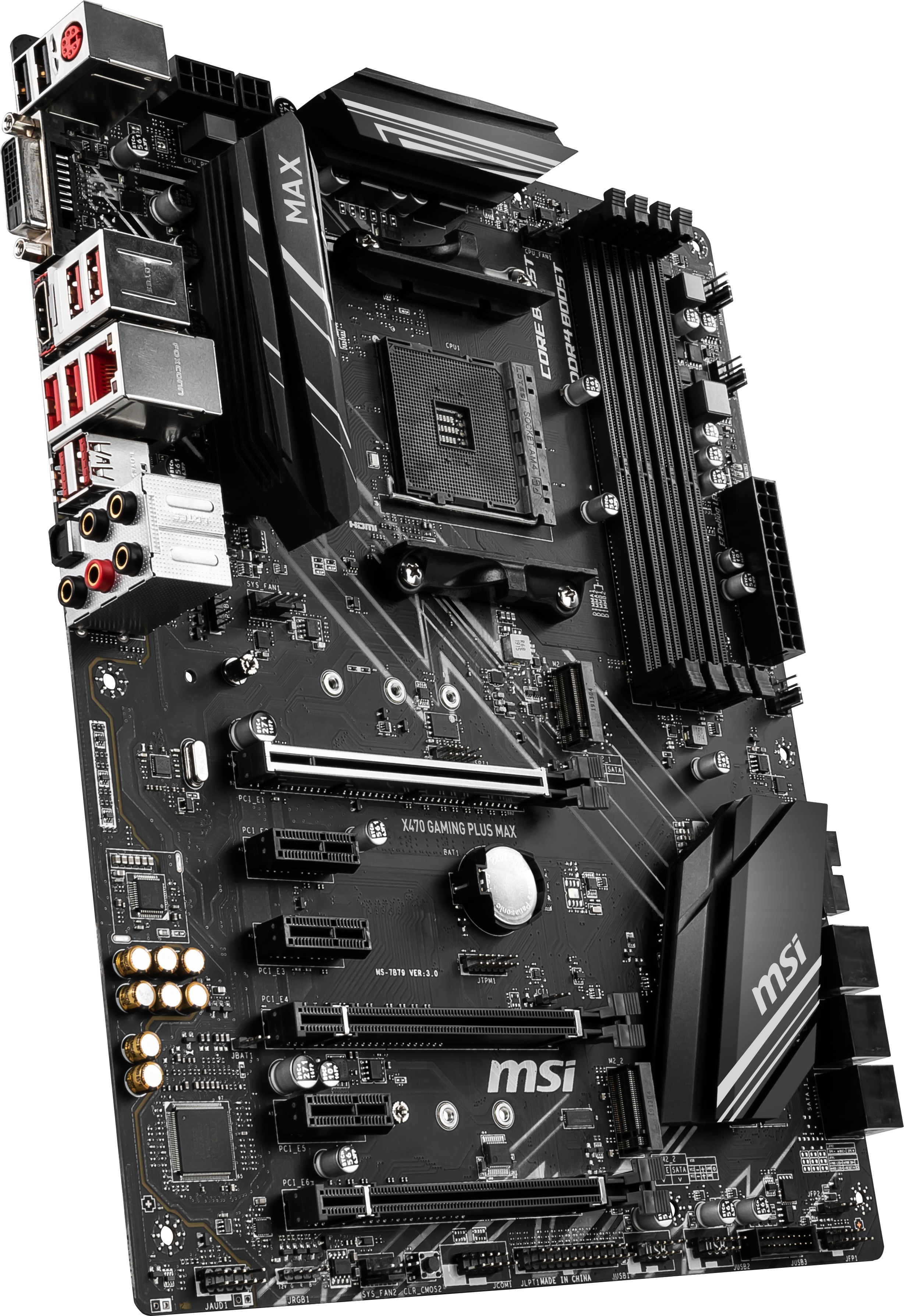 MSI X470 Gaming Plus Max Mainboard Schwarz