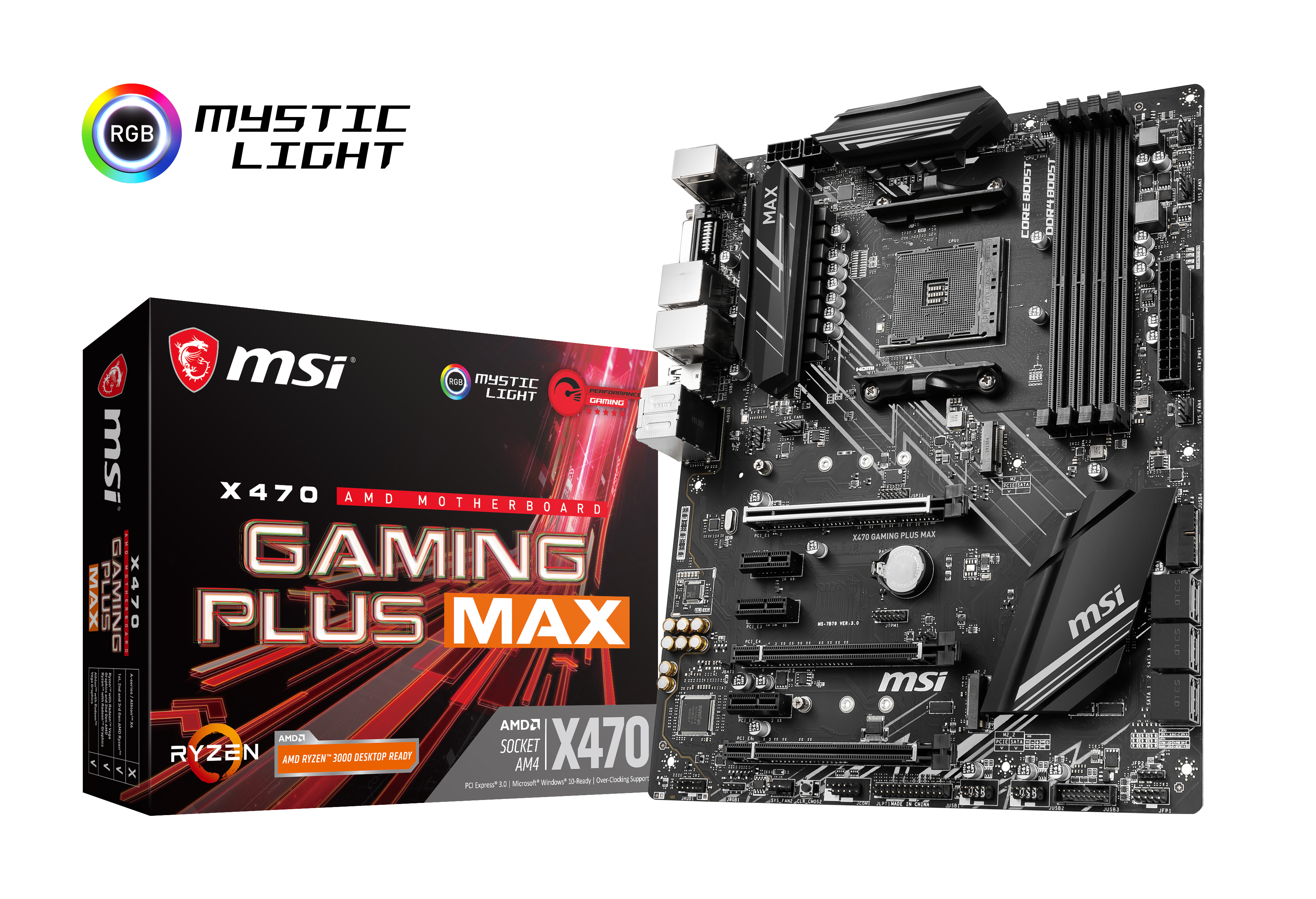 MSI X470 Gaming Plus Max Mainboard Schwarz