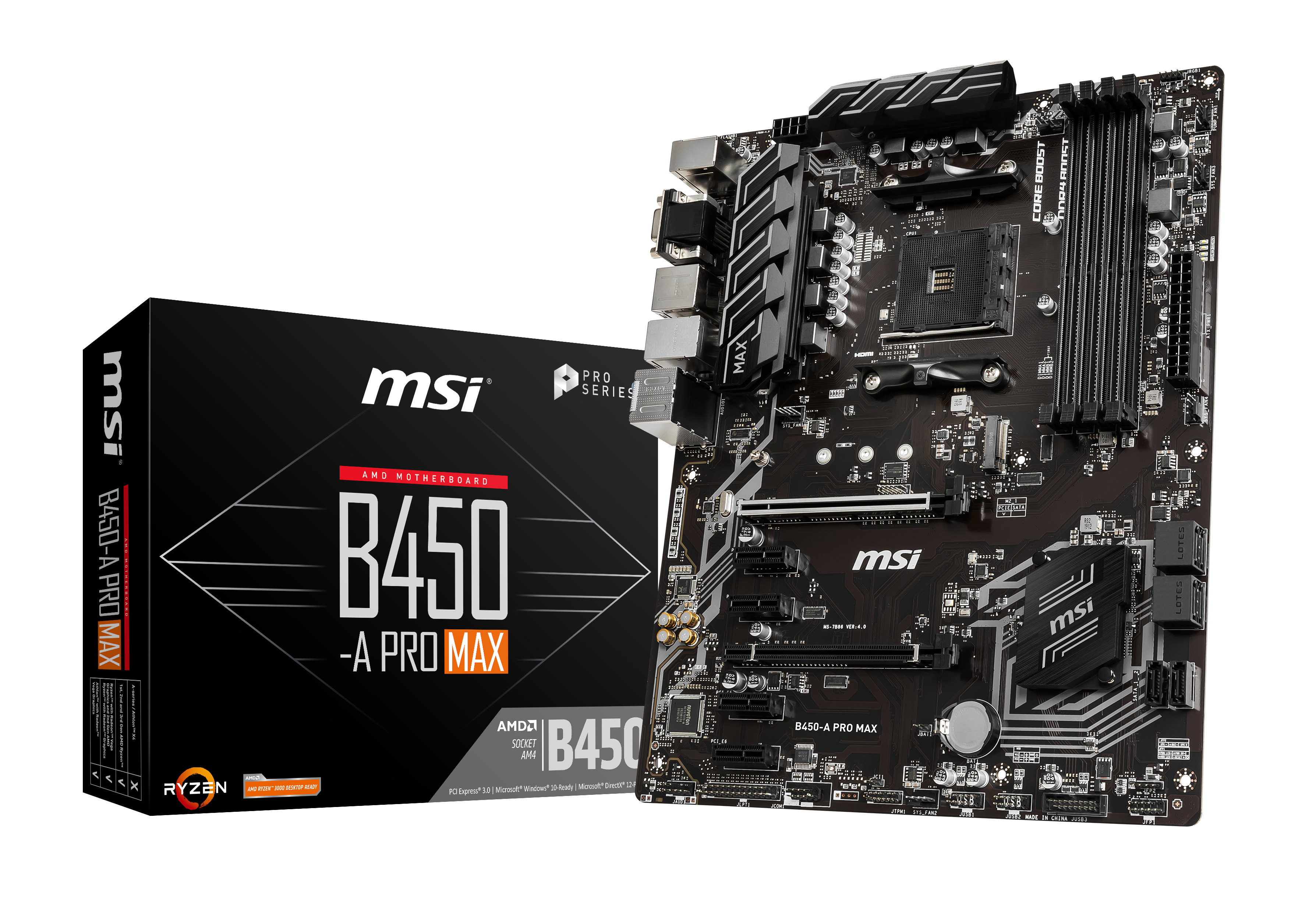 MSI B450 A-Pro Max Mainboard Schwarz