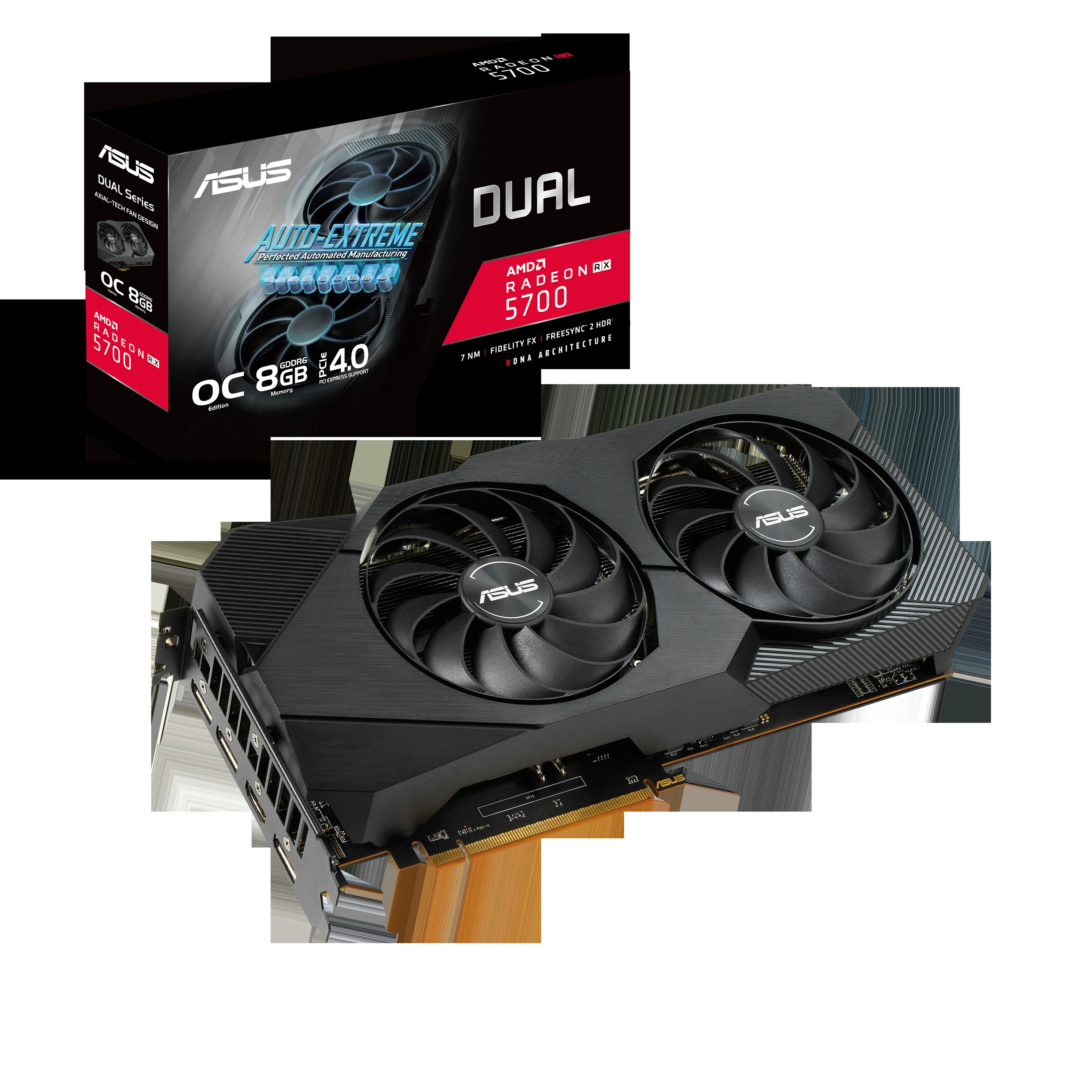 ASUS Radeon™ RX 5700 Dual Evo OC 8GB (90YV0DC1-M0NA00) (AMD, Grafikkarte)