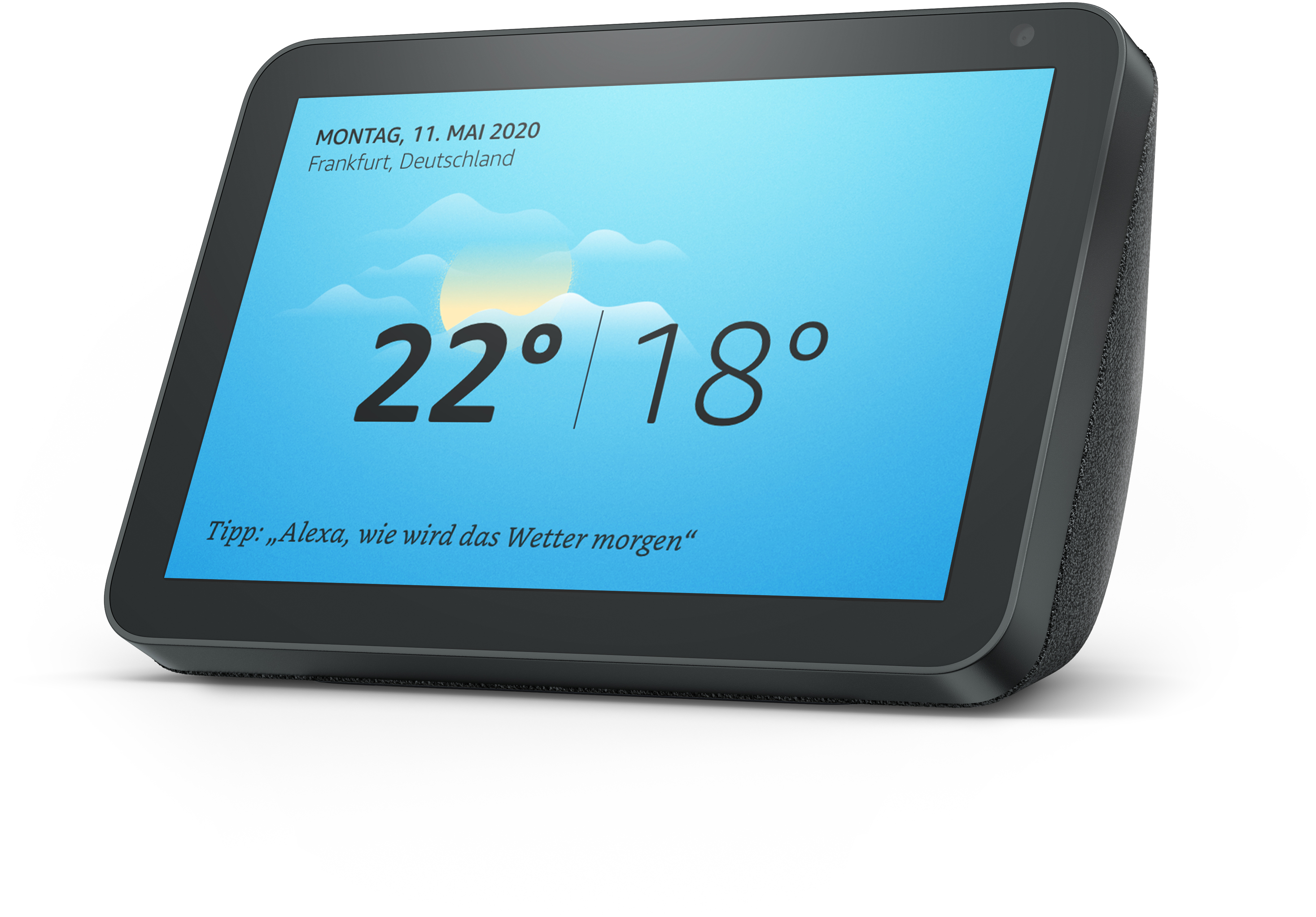 AMAZON Echo Show 8 Smart Display mit 8 Zoll großem HD-Bildschirm Smart Speaker, Anthrazit Stoff