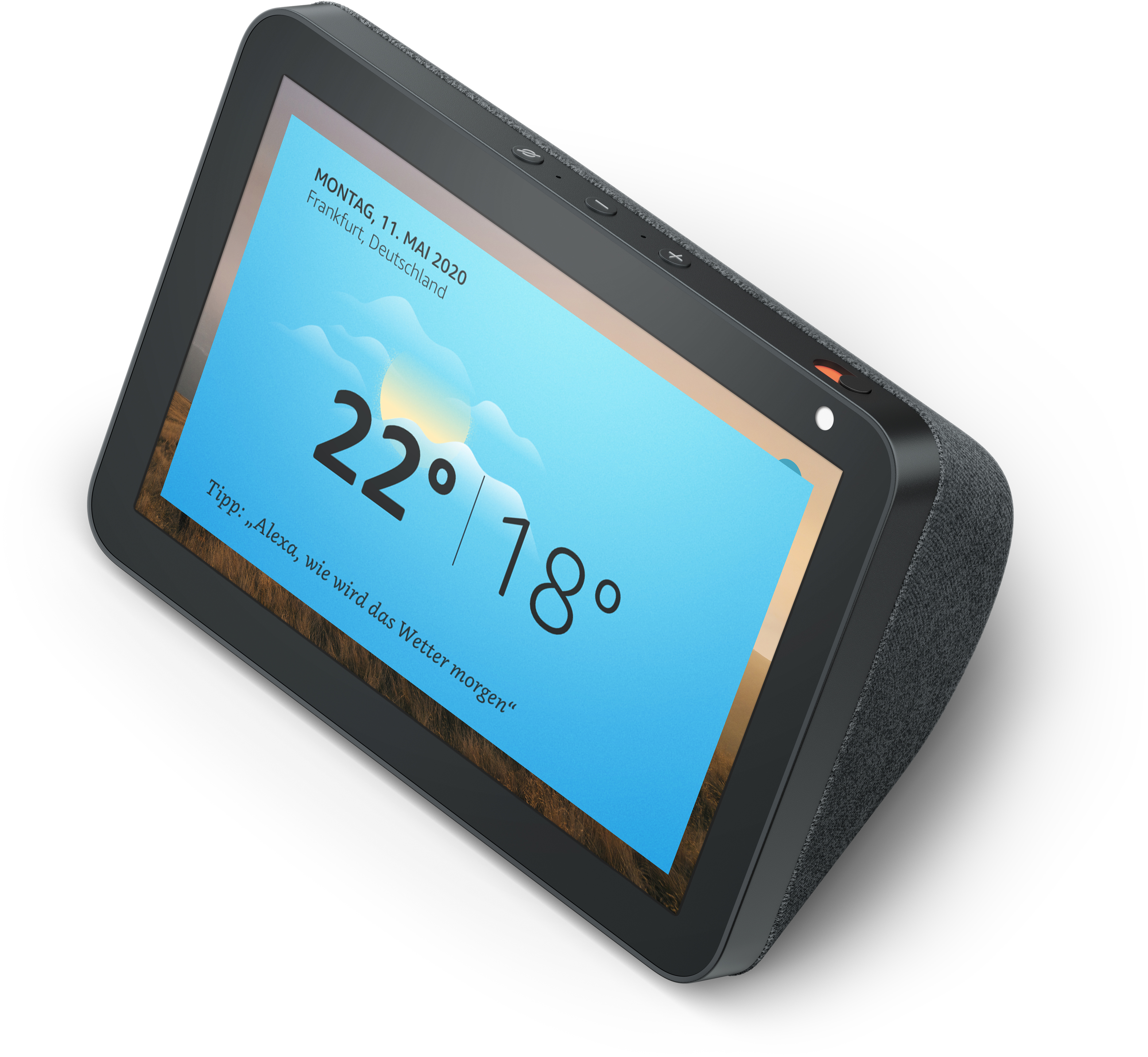 AMAZON Echo Show 8 Smart Display mit 8 Zoll großem HD-Bildschirm Smart Speaker, Anthrazit Stoff