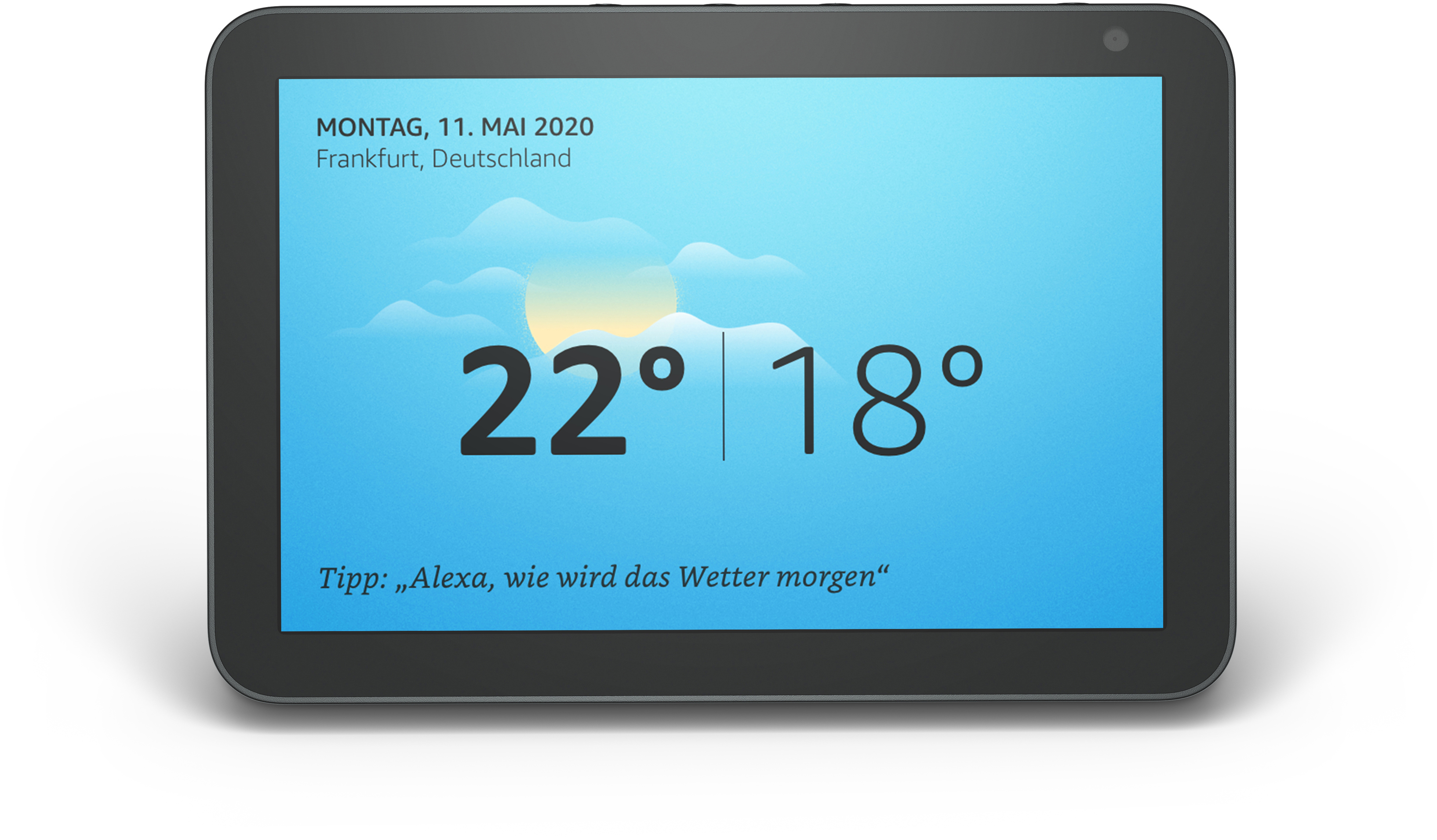 AMAZON Echo Show 8 Smart Display mit 8 Zoll großem HD-Bildschirm Smart Speaker, Anthrazit Stoff