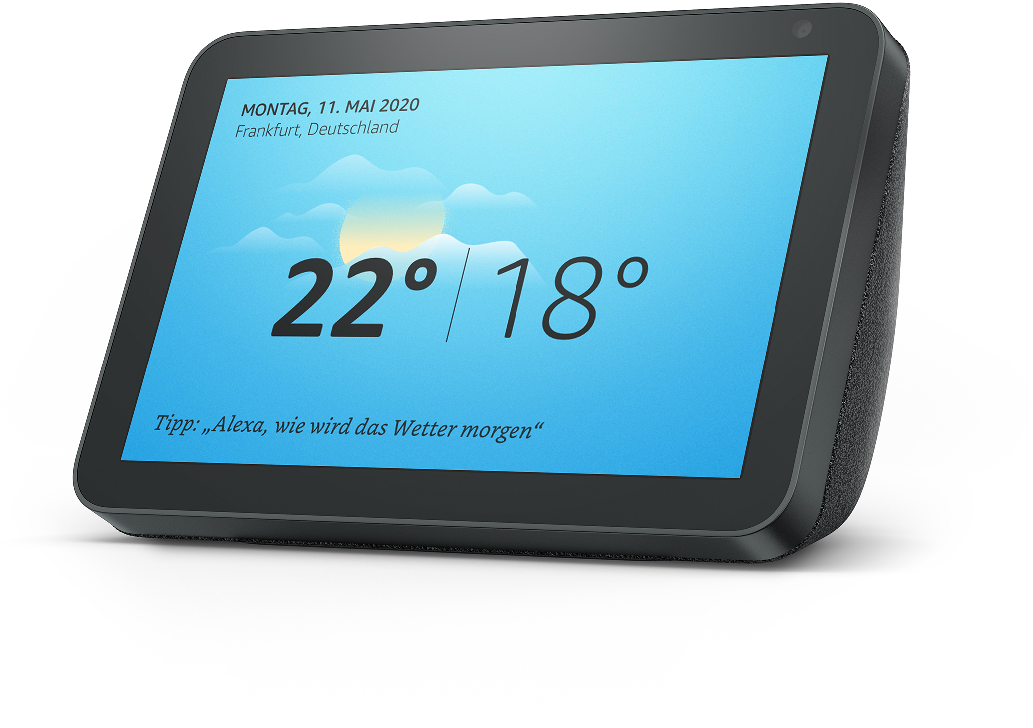AMAZON Echo Show 8 Smart Display mit 8 Zoll großem HD-Bildschirm Smart Speaker, Anthrazit Stoff
