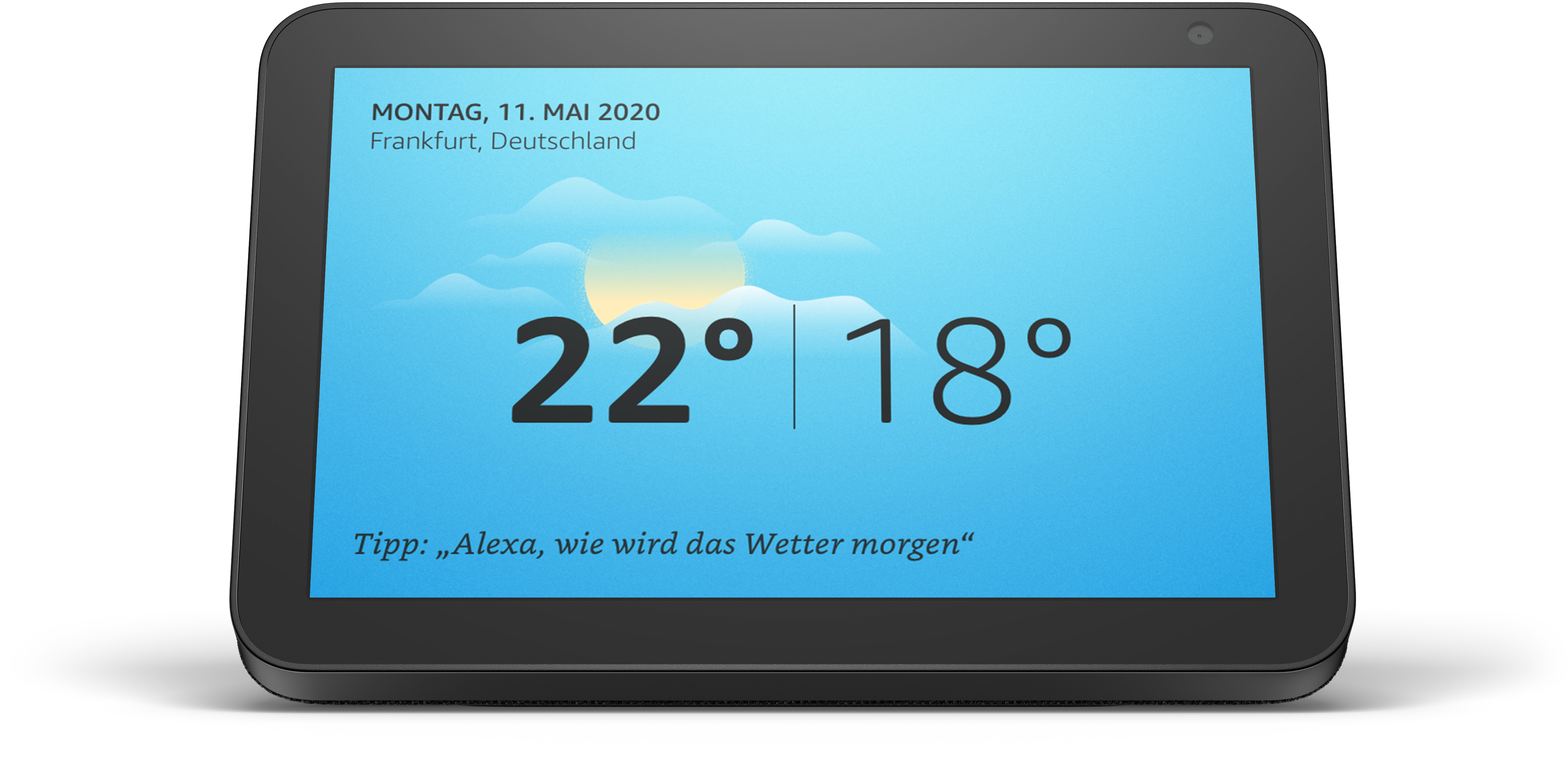 AMAZON Echo Show 8 Smart Display mit 8 Zoll großem HD-Bildschirm Smart Speaker, Anthrazit Stoff