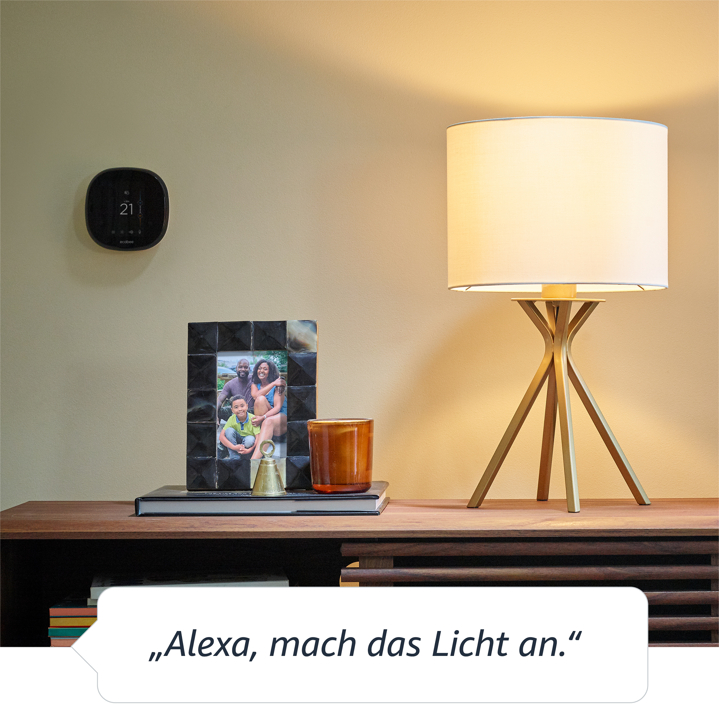 AMAZON Echo Dot (3. Gen.) Smarter Lautsprecher mit Uhr und Alexa, Sandstein Stoff