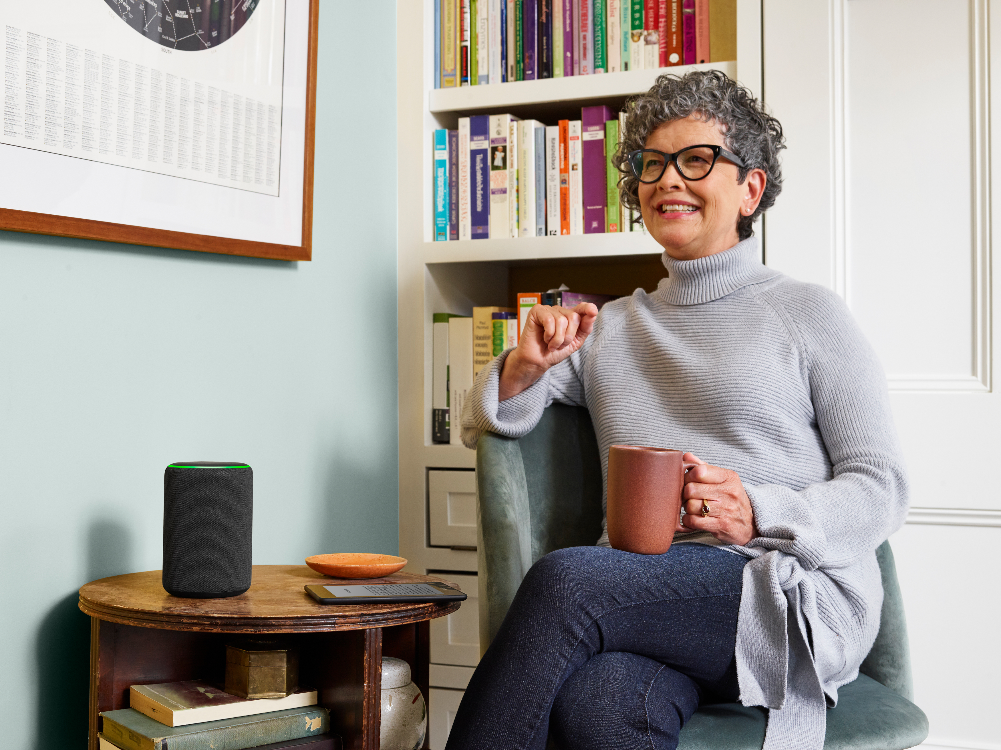 AMAZON Echo (3. Generation) Smart Speaker, Anthrazit Stoff