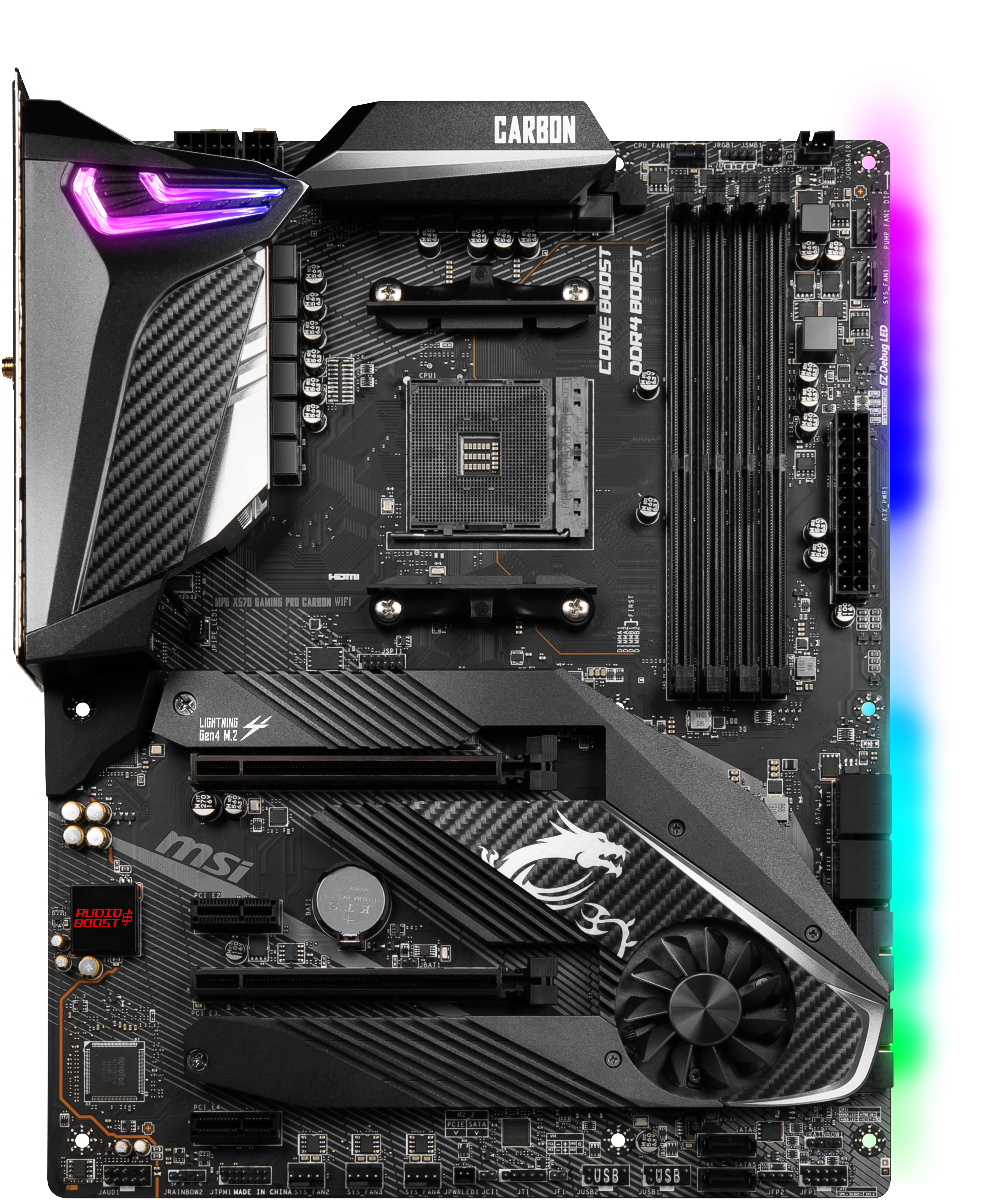 MSI MPG X570 Gaming Pro Carbon WIFI Mainboard Schwarz