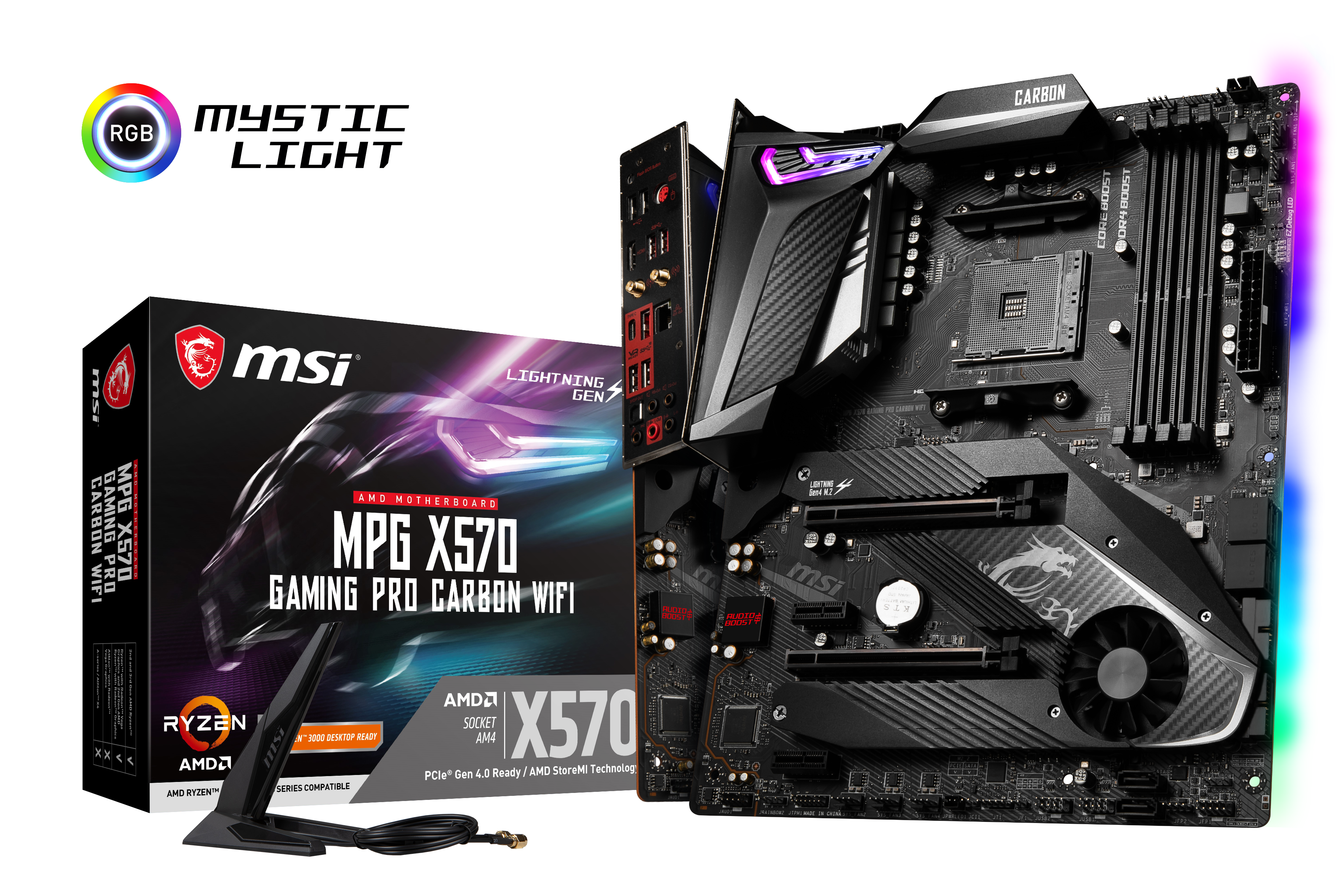 MSI MPG X570 Gaming Pro Schwarz WIFI Mainboard Carbon