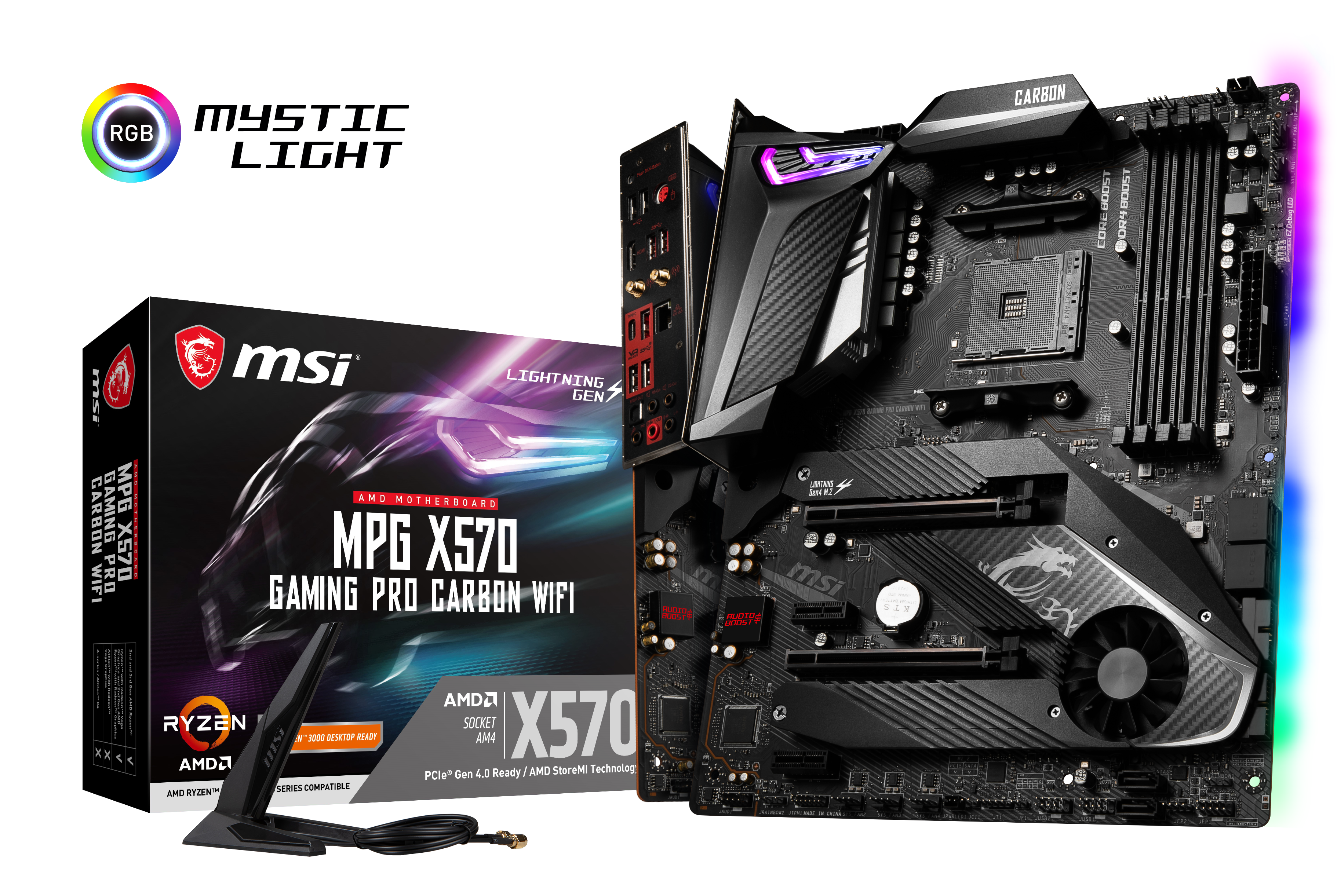 MSI MPG X570 Gaming Pro Carbon WIFI Mainboard Schwarz