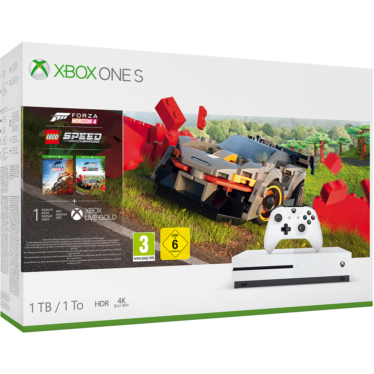 MICROSOFT Xbox One S 1TB - Forza Horizon 4 LEGO® Speed Champions Bundle