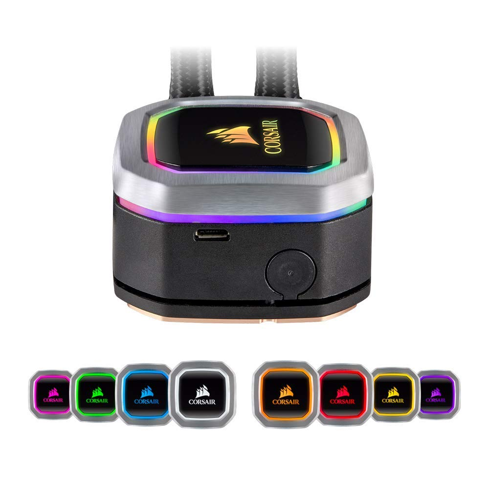 CORSAIR Hydro Series, H100i RGB PLATINUM CPU Wasserkühlung, Schwarz/Silber