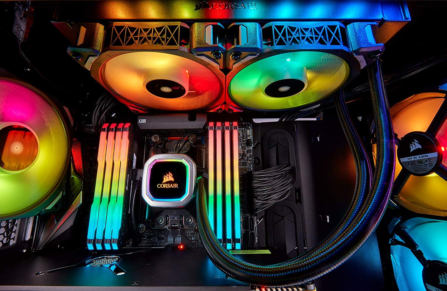 CORSAIR Hydro Series, H100i RGB PLATINUM CPU Wasserkühlung, Schwarz/Silber