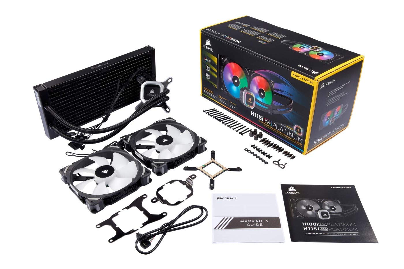 CORSAIR H115i RGB PLATINUM CPU Wasserkühlung, Schwarz/Silber