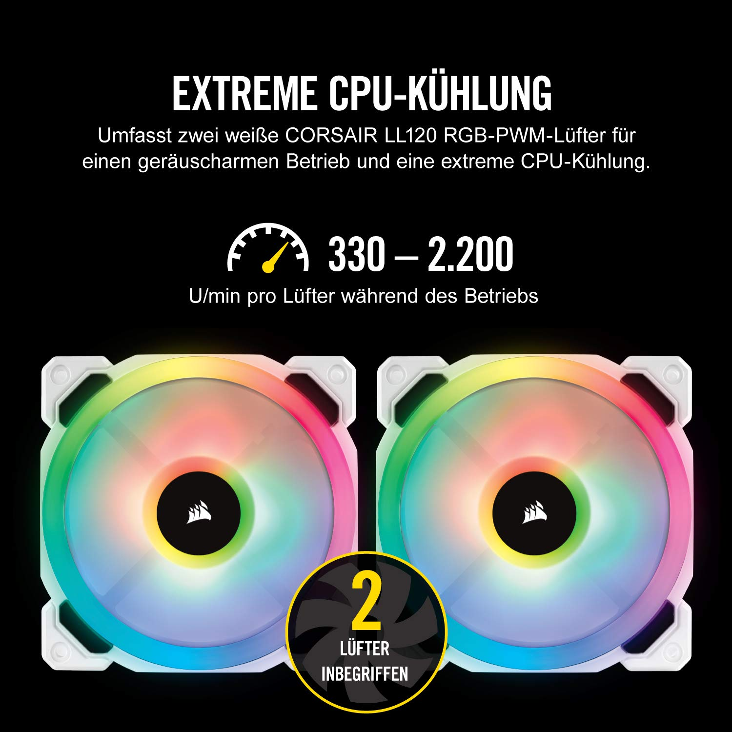 CORSAIR H100i RGB PLATINUM SE CPU Wasserkühlung, Weiß