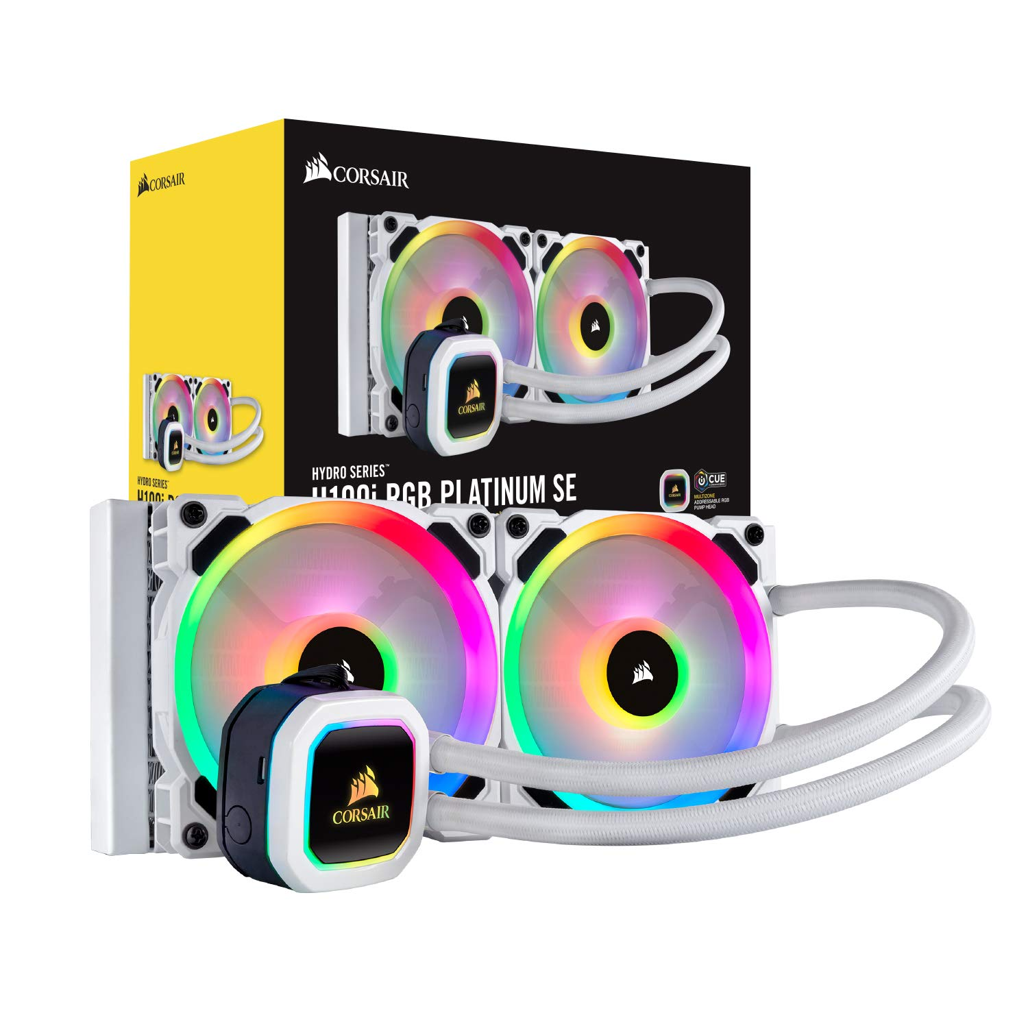 CORSAIR H100i RGB PLATINUM SE CPU Wasserkühlung, Weiß