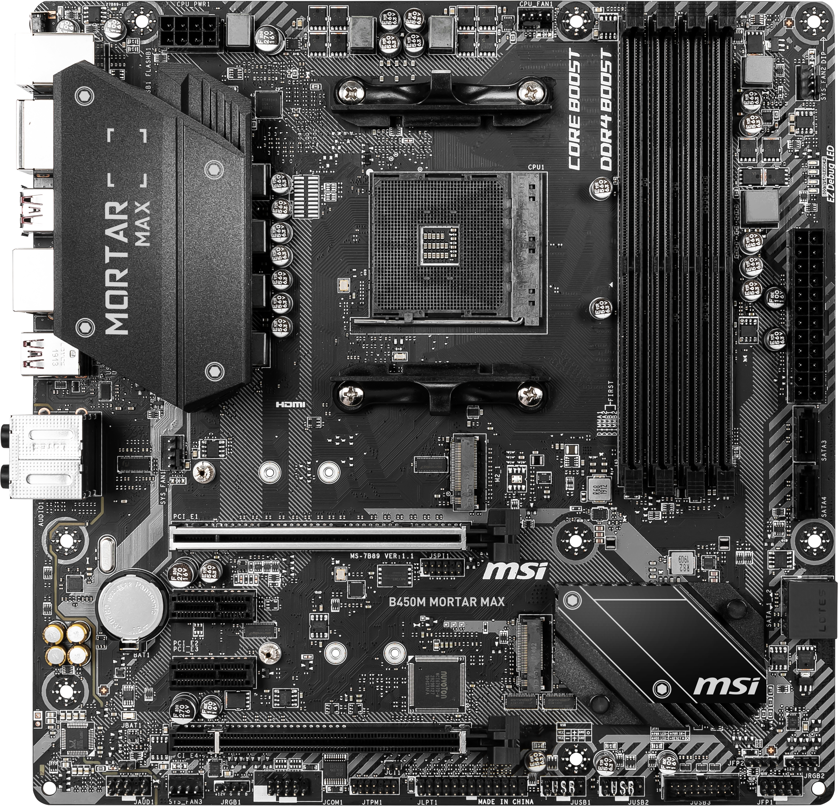 MSI B450M Mortar Max Mainboard Schwarz