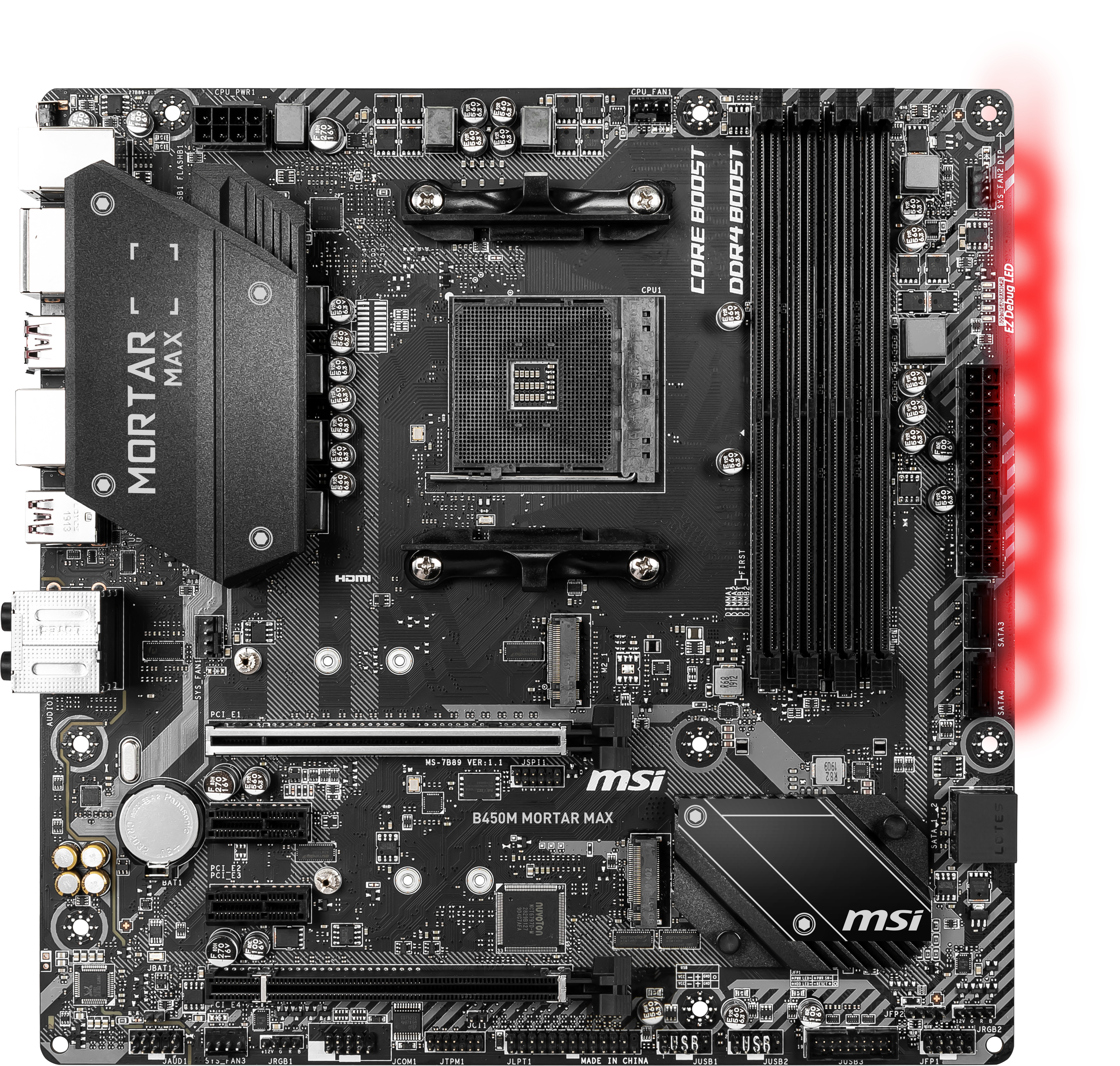 MSI B450M Mortar Max Mainboard Schwarz
