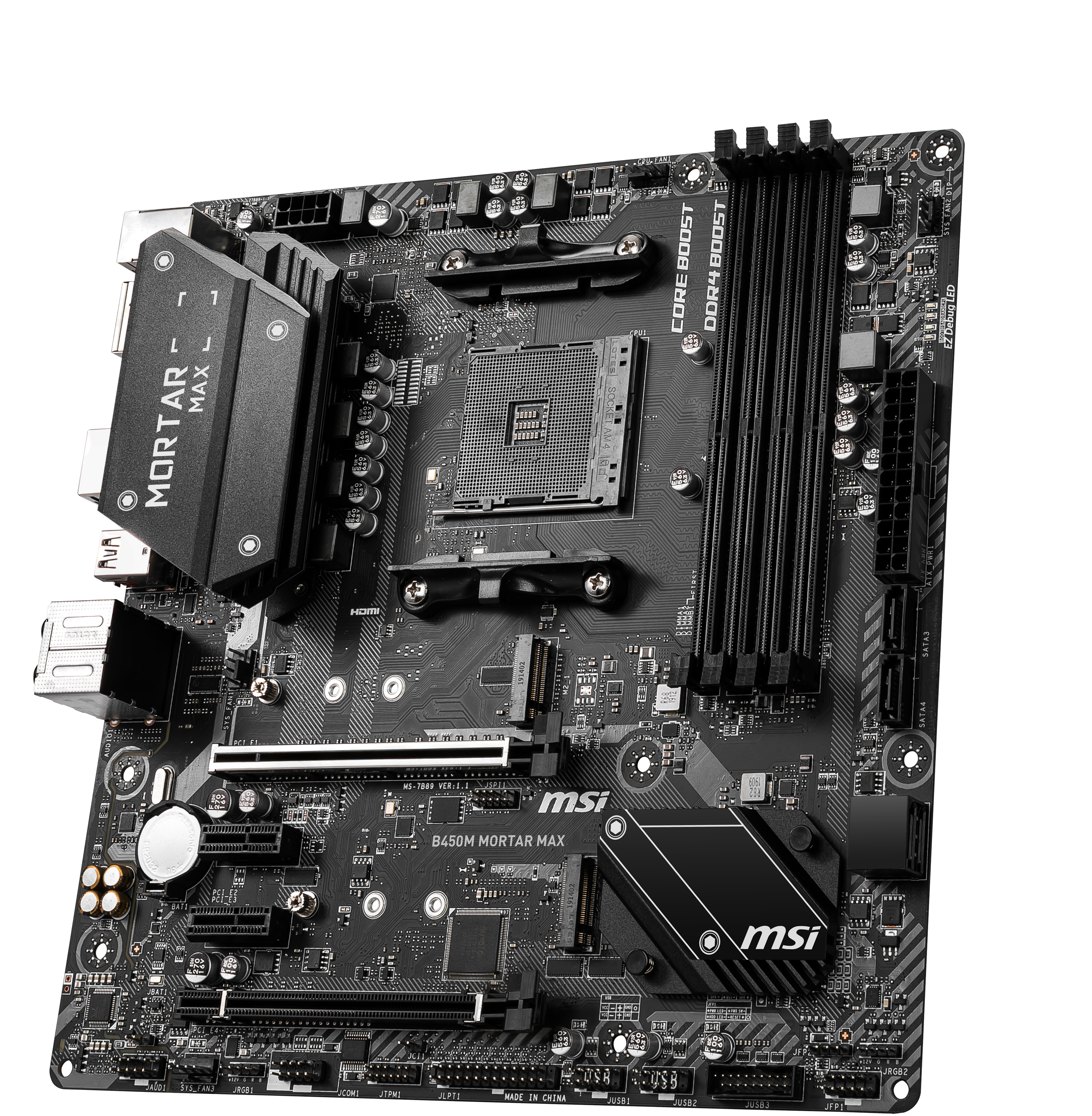 MSI B450M Mortar Max Mainboard Schwarz