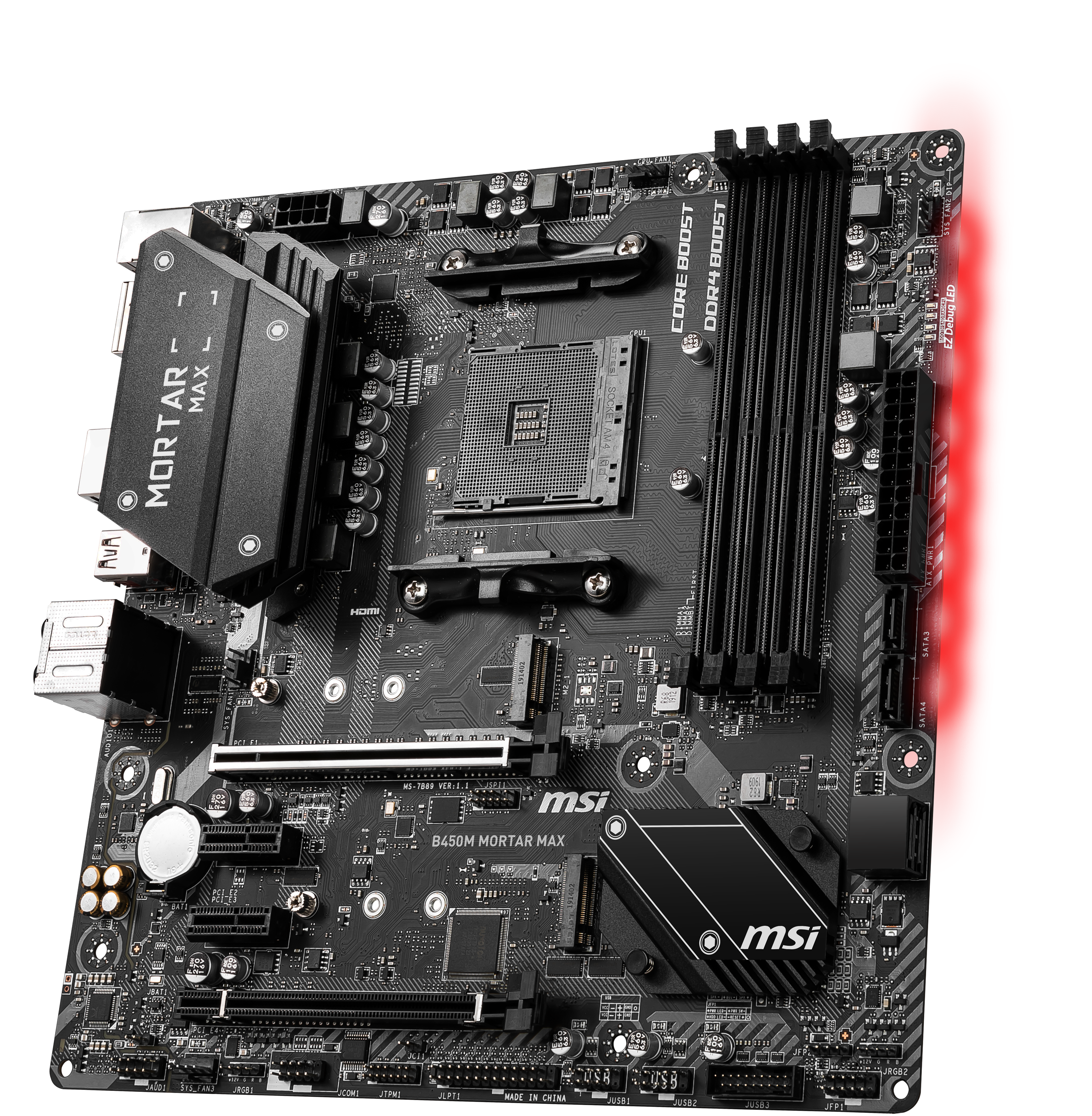 MSI B450M Mortar Max Mainboard Schwarz