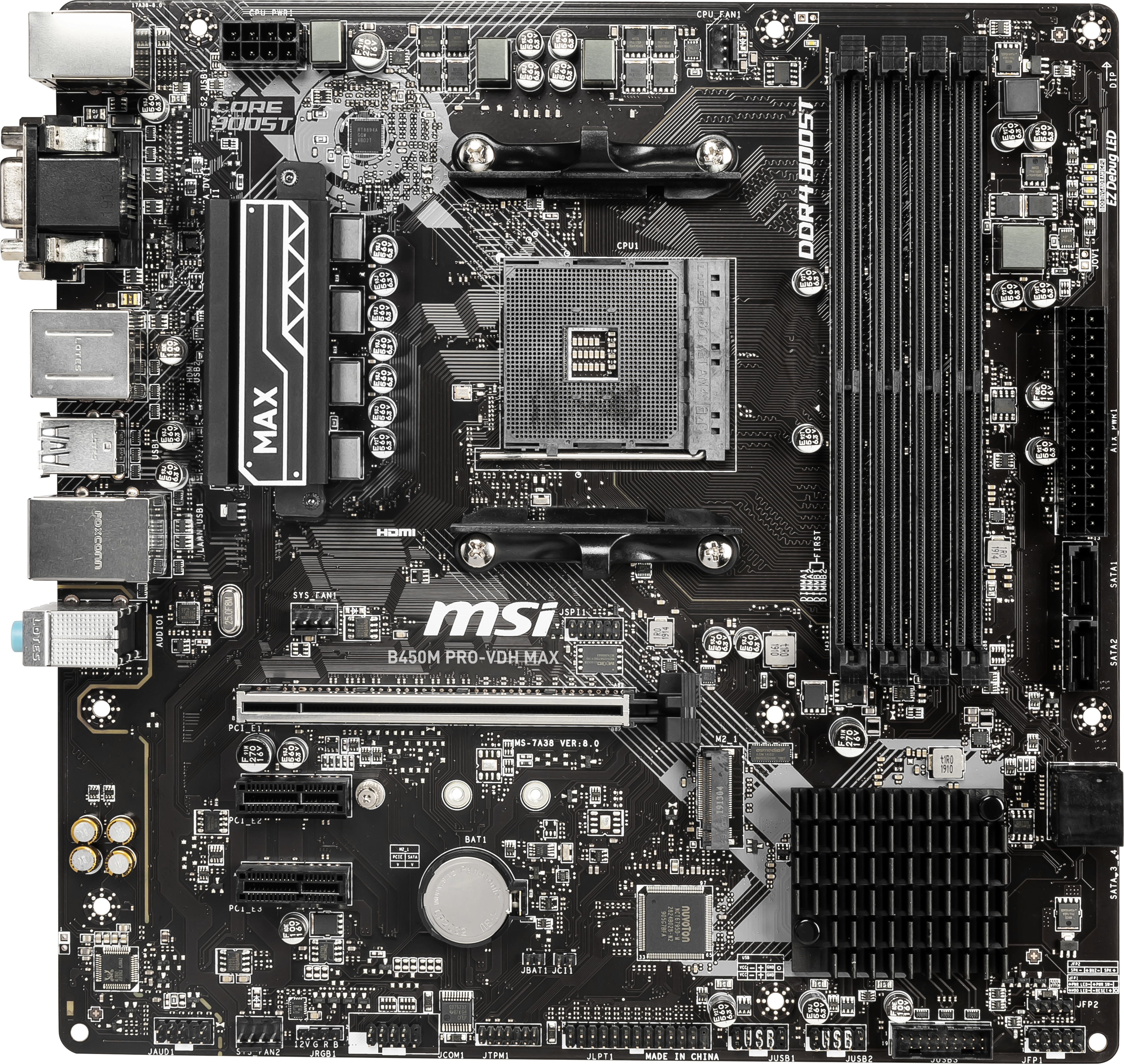 MSI B450M Pro-VDH Max Mainboard Schwarz