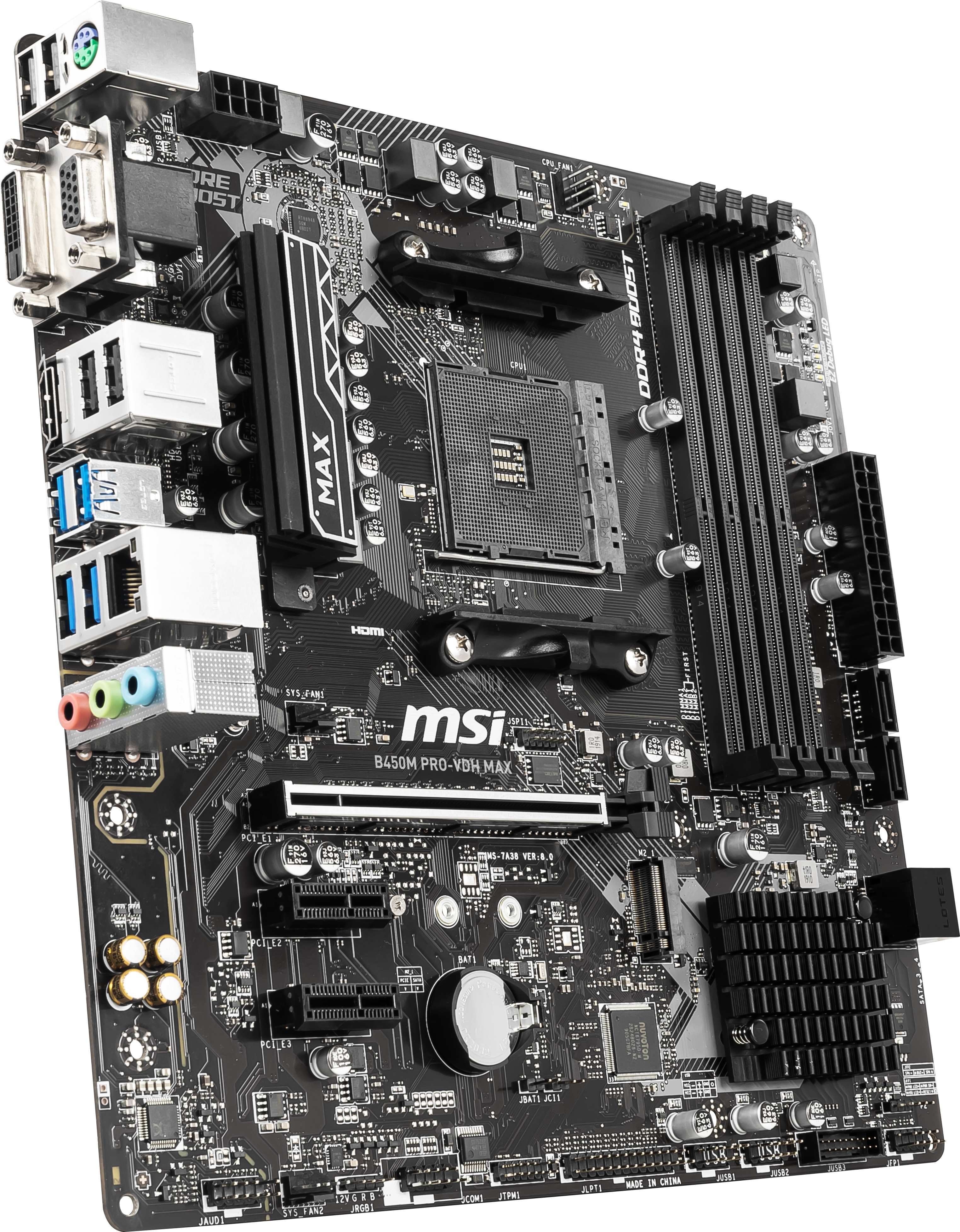 MSI B450M Pro-VDH Max Mainboard Schwarz