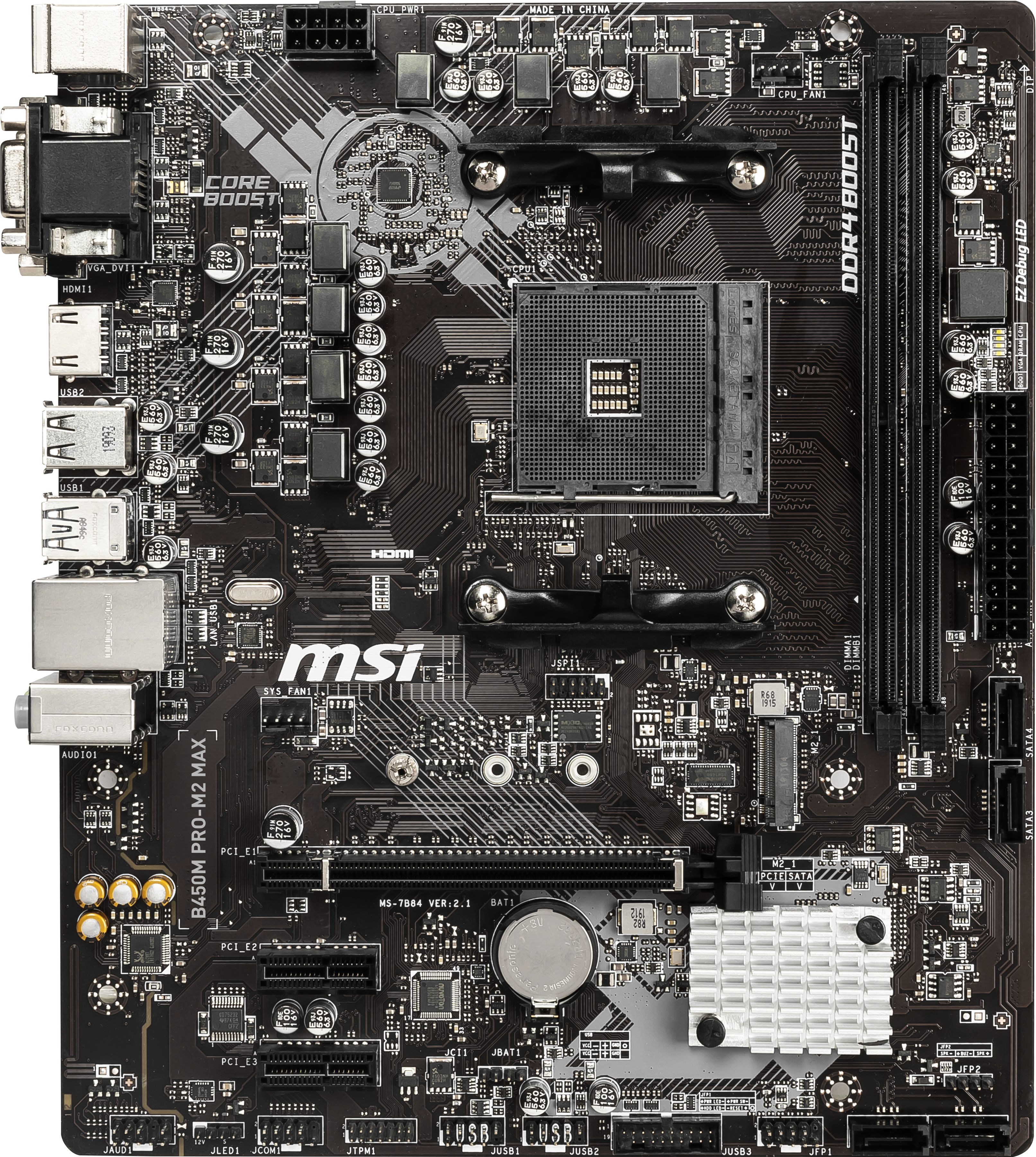MSI MSI B450 Pro-M2 Max Mainboard Schwarz