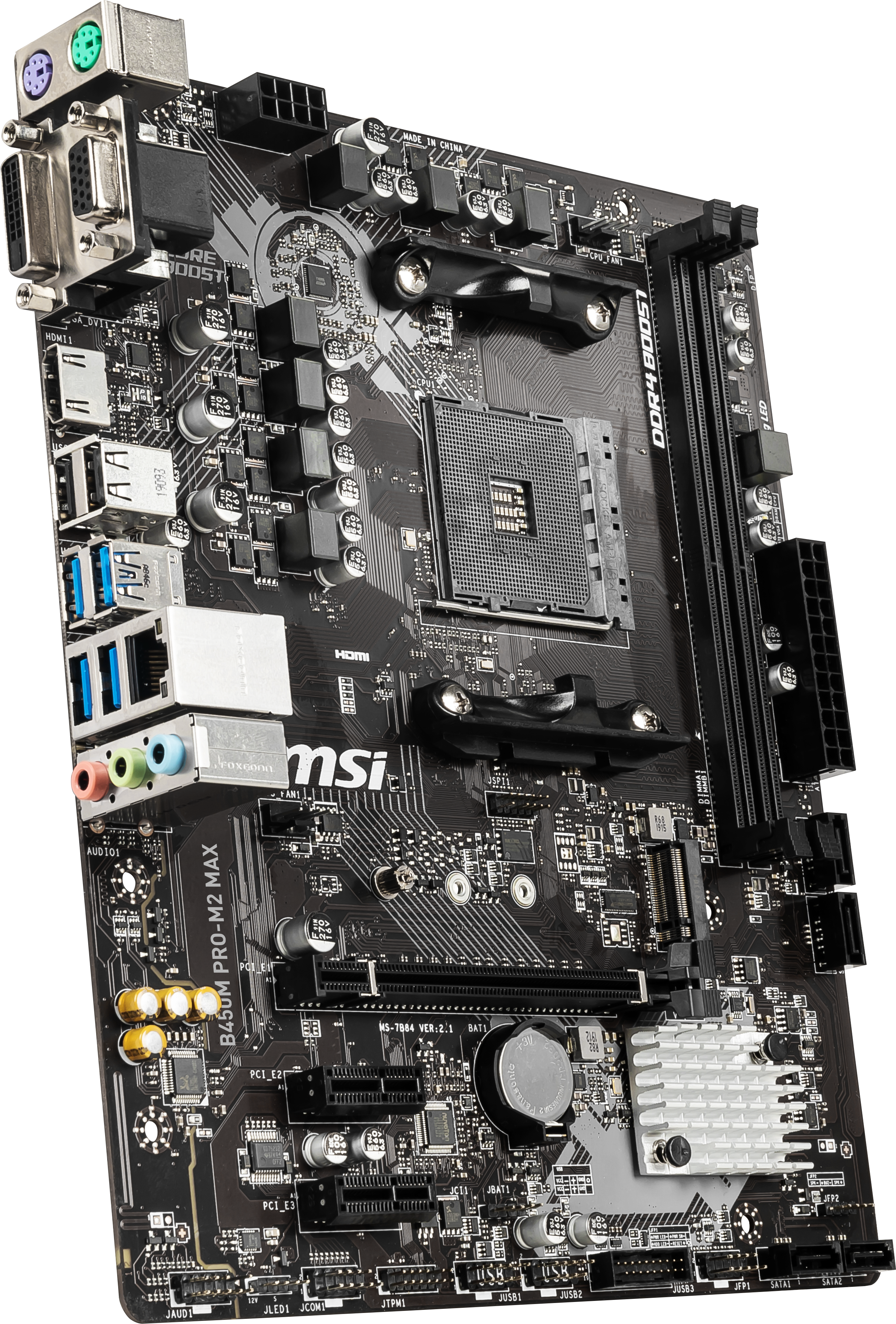 MSI MSI B450 Mainboard Max Schwarz Pro-M2