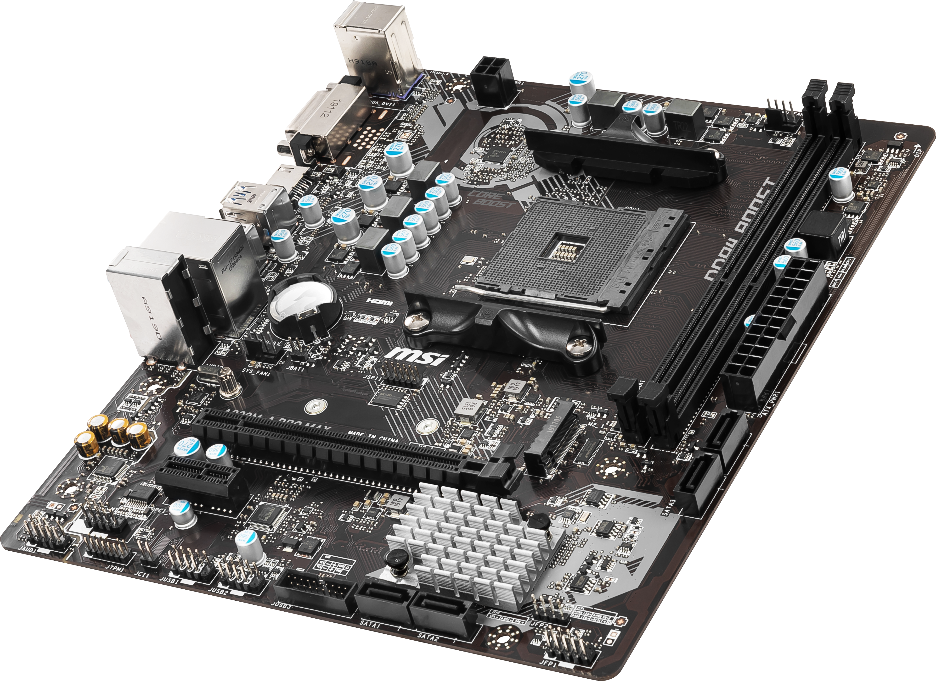 MSI A320M-A Pro Max Mainboard Schwarz