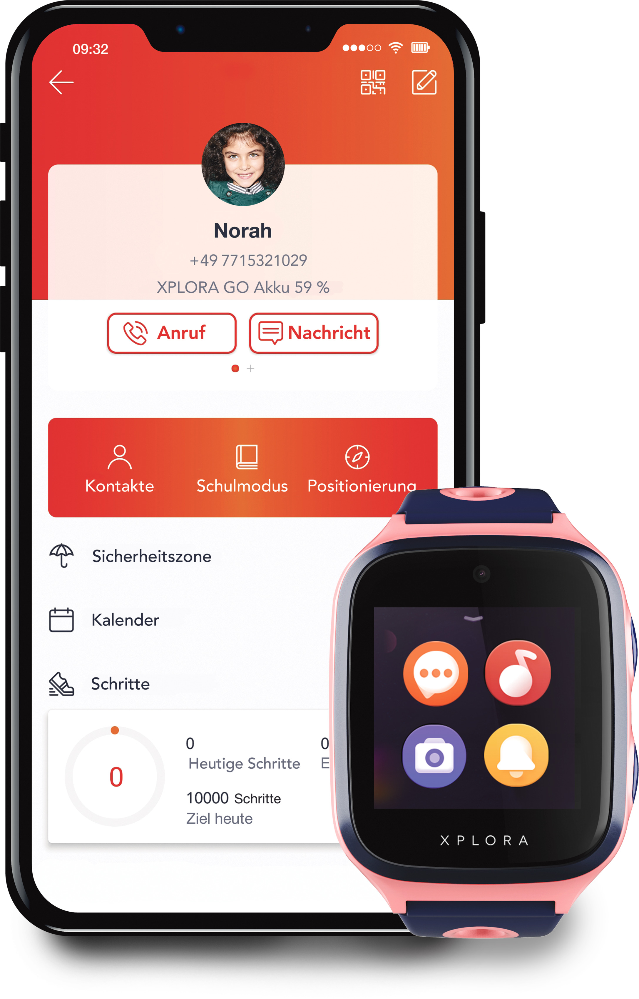 XPLORA X4 Kinder-Smartwatch Silikon, 145-210 mm, Rosa