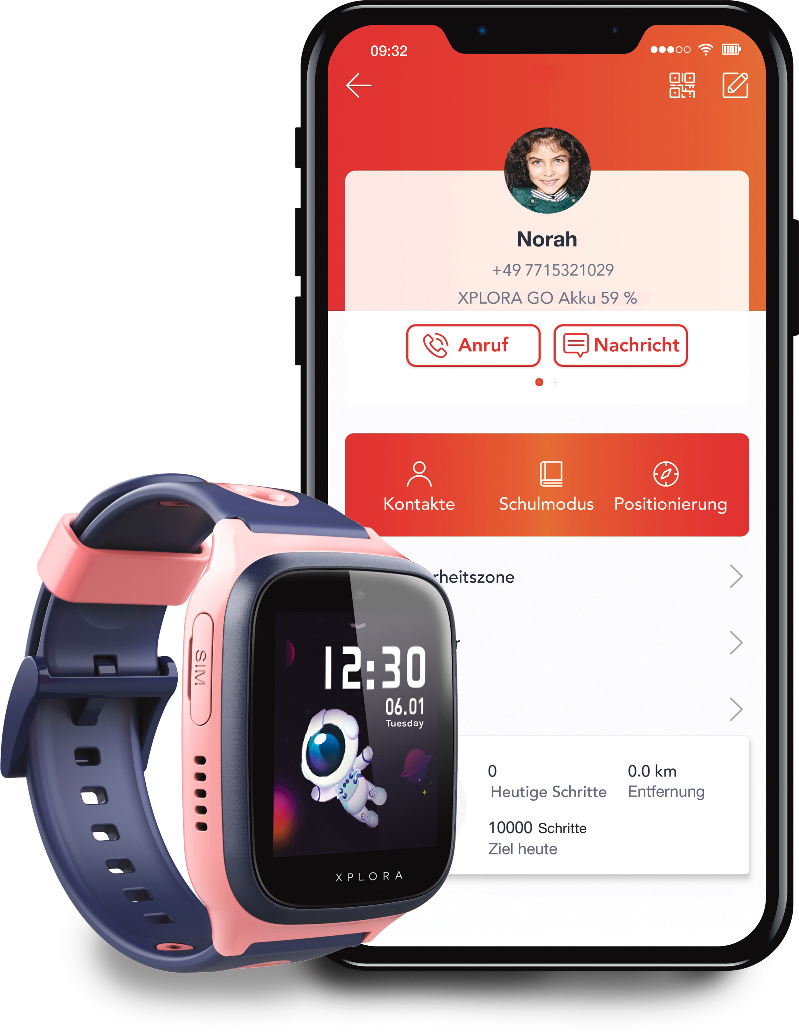 XPLORA X4 Kinder-Smartwatch Silikon, 145-210 mm, Rosa