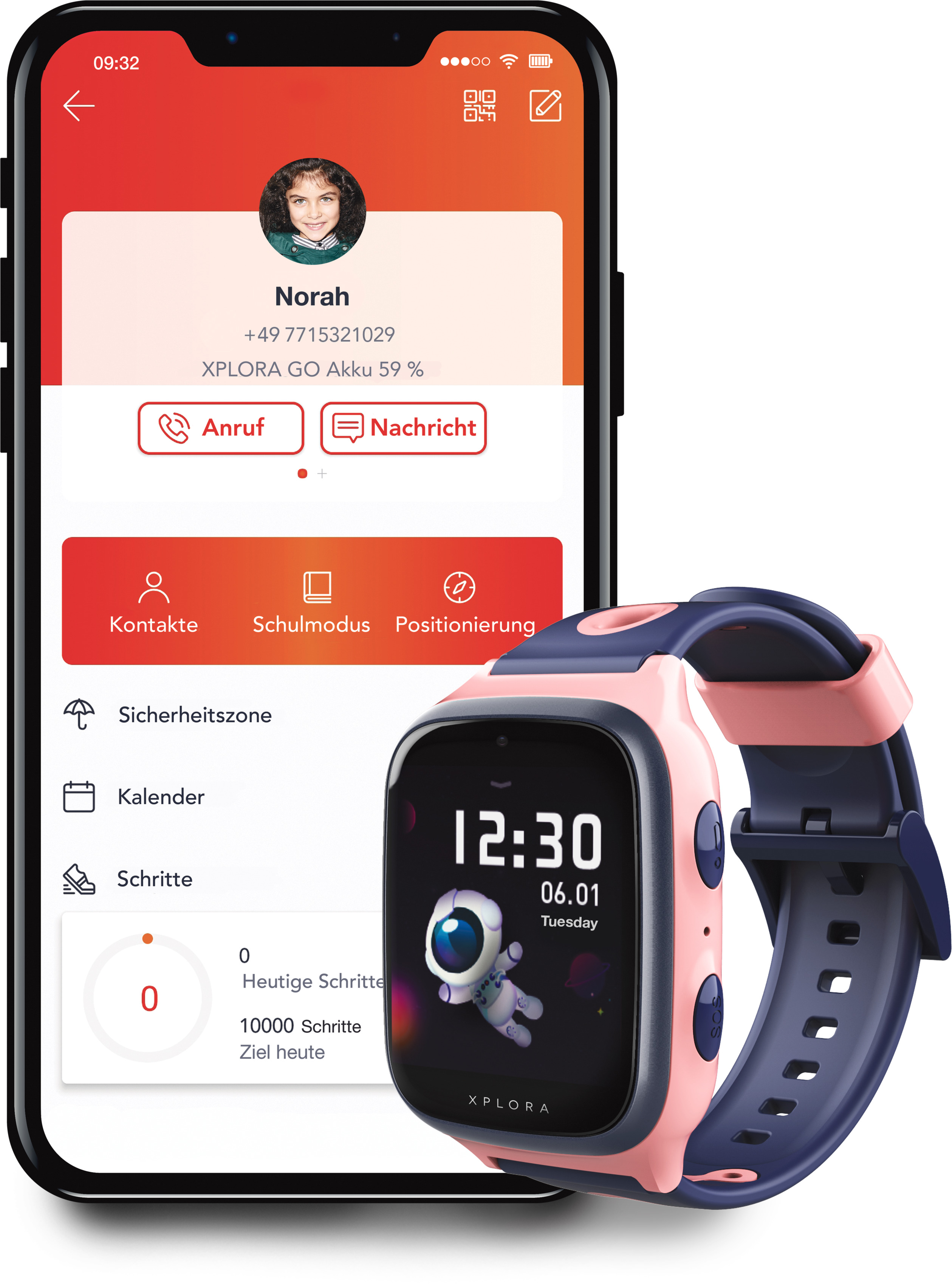 XPLORA X4 Kinder-Smartwatch Silikon, 145-210 mm, Rosa
