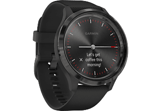 GARMIN vívomove 3 - Smartwatch (Breite: 20 mm, Silikon, Schwarz/Schiefergrau)