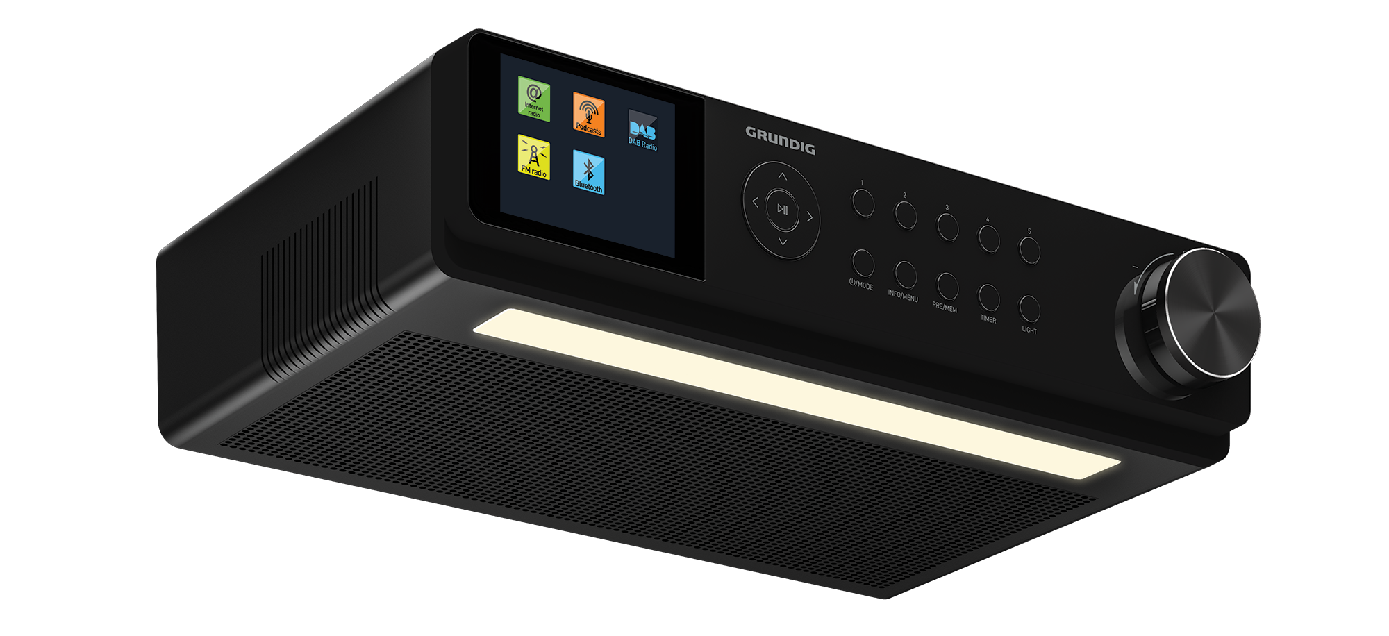 GRUNDIG DKR 3000 BT DAB+ WEB Radio, Internet Radio, DAB+, FM, Bluetooth, Schwarz