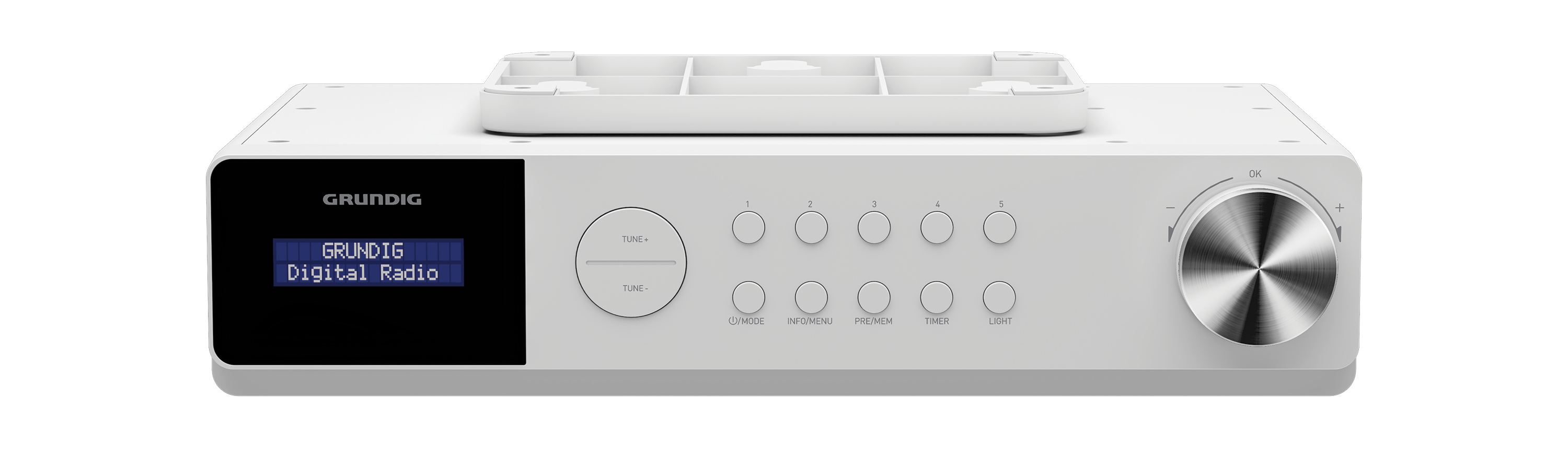 GRUNDIG DKR 1000 BT Radio, DAB+, FM, Bluetooth, Weiss