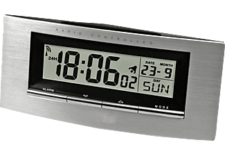 TECHNOLINE WT 182 - Horloge radio-pilotée (Aluminium / Noir)