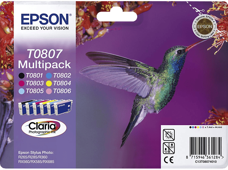 mehrfarbig (C13T08074011) EPSON Original Tintenpatrone