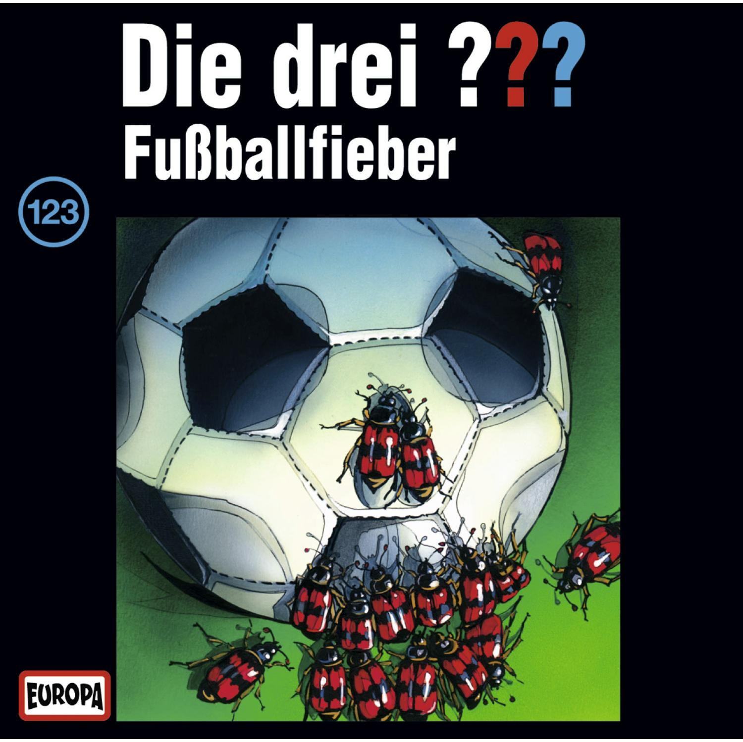 Cover für ein Buch namens Die drei ??? Fußballfieber. Fußball und Käfer.