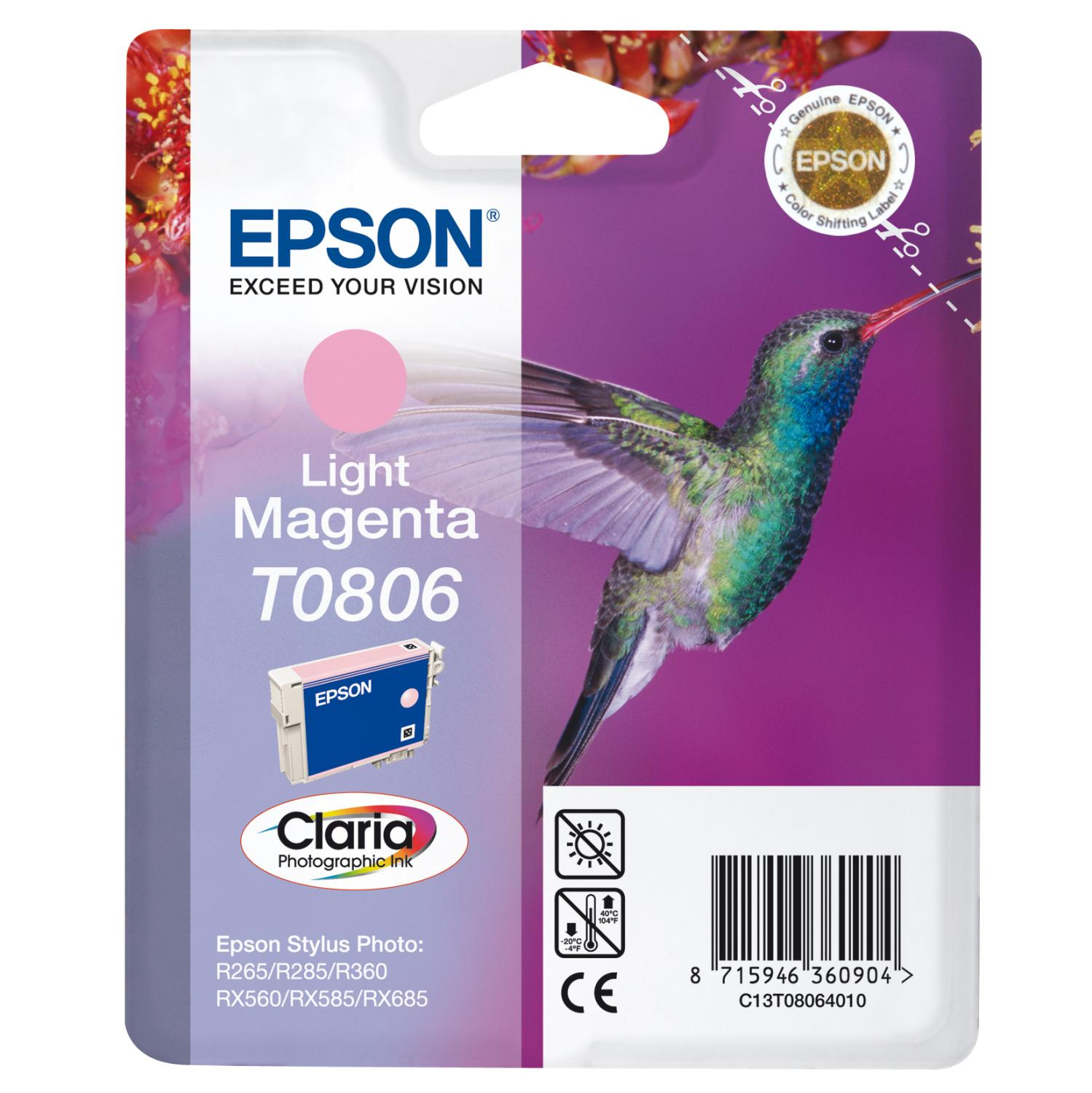 Magenta Tintenpatrone EPSON Original (C13T08064010) Light