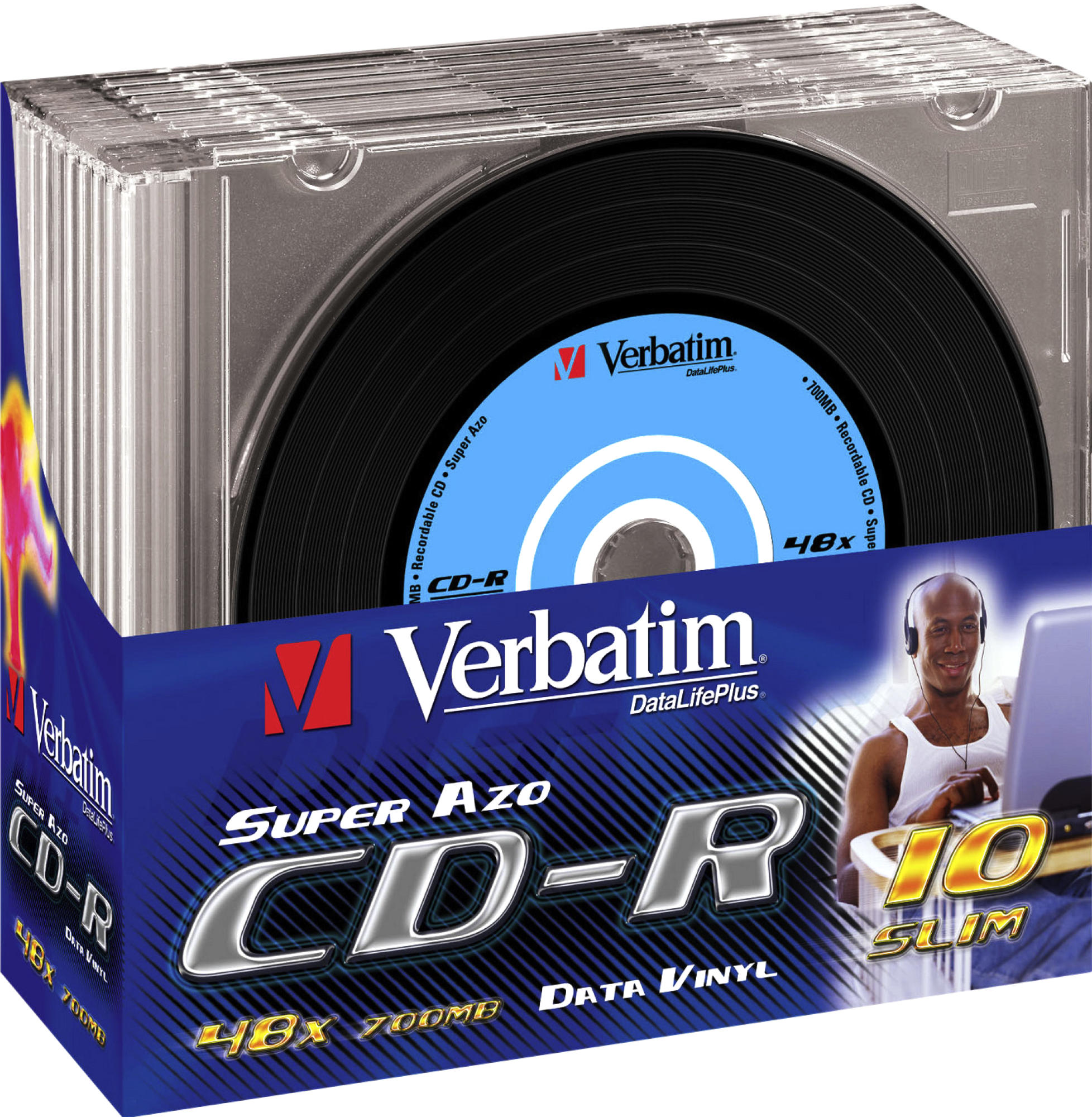 VERBATIM VINYL SLIM Rohling 700MB CD-R 52X 43426