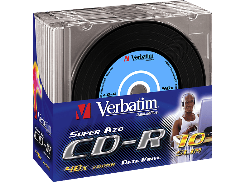 VERBATIM 43426 VINYL SLIM CD-R 700MB 52X Rohling