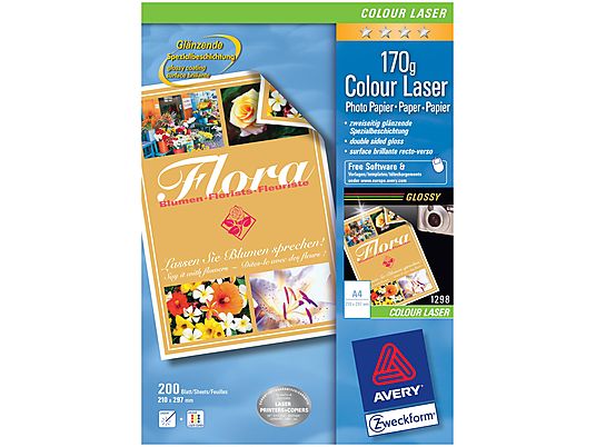 ZWECKFORM Superior Colour Laser Paper, DIN A4, 170 g/m², 200 fogli - 