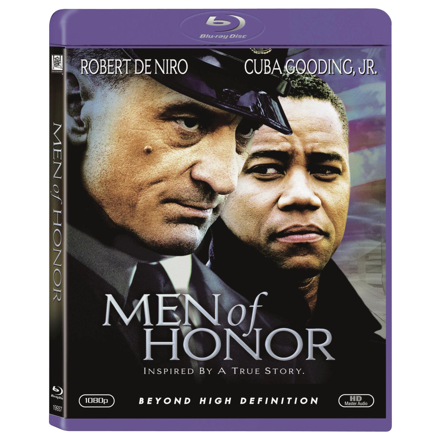 Men of Honor DVD-Cover. Robert De Niro und Cuba Gooding Jr. in dramatischer Pose. Blu-ray Disc Label.