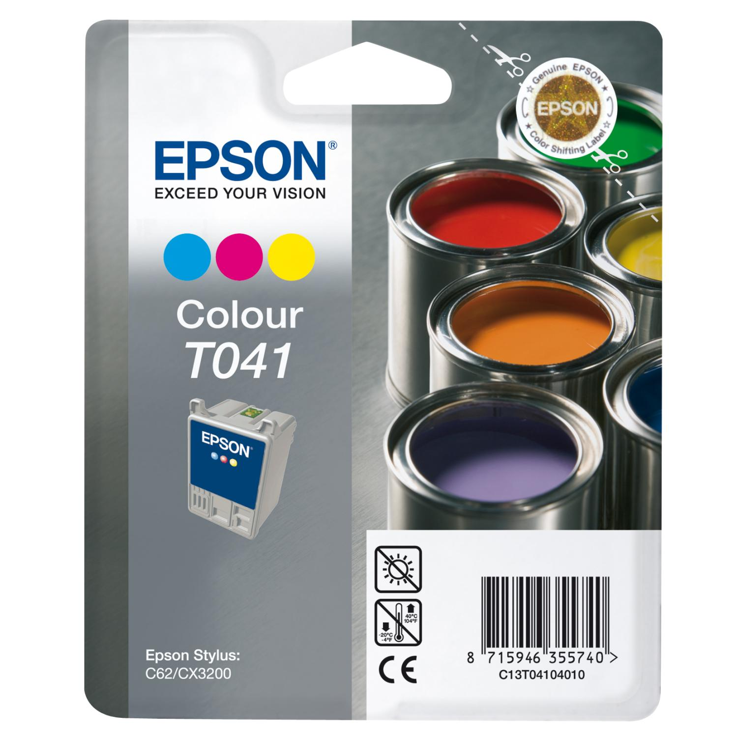EPSON Original Tintenpatrone mehrfarbig (C13T04104010)