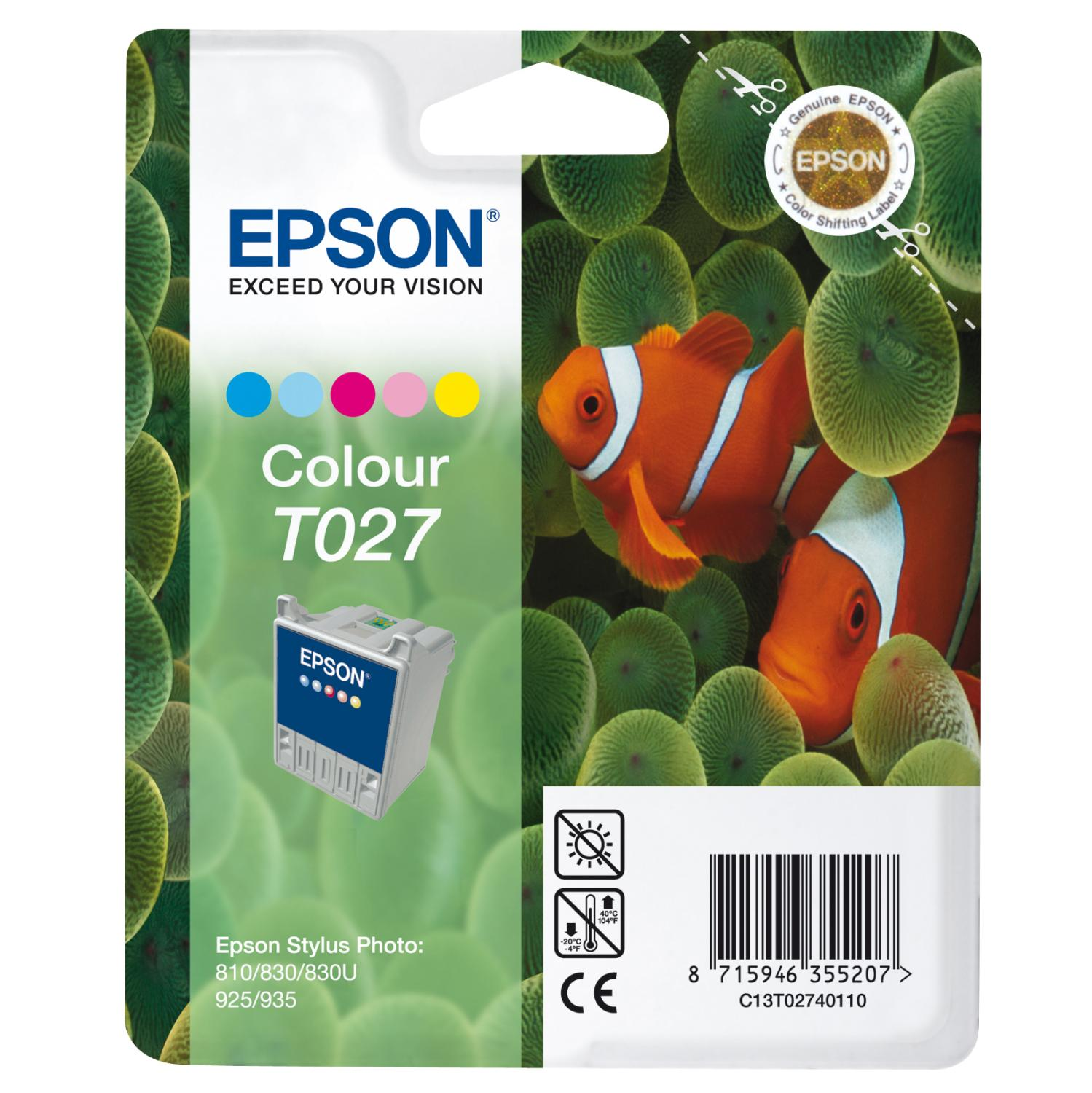 EPSON Original Tintenpatrone mehrfarbig (C13T02740110)
