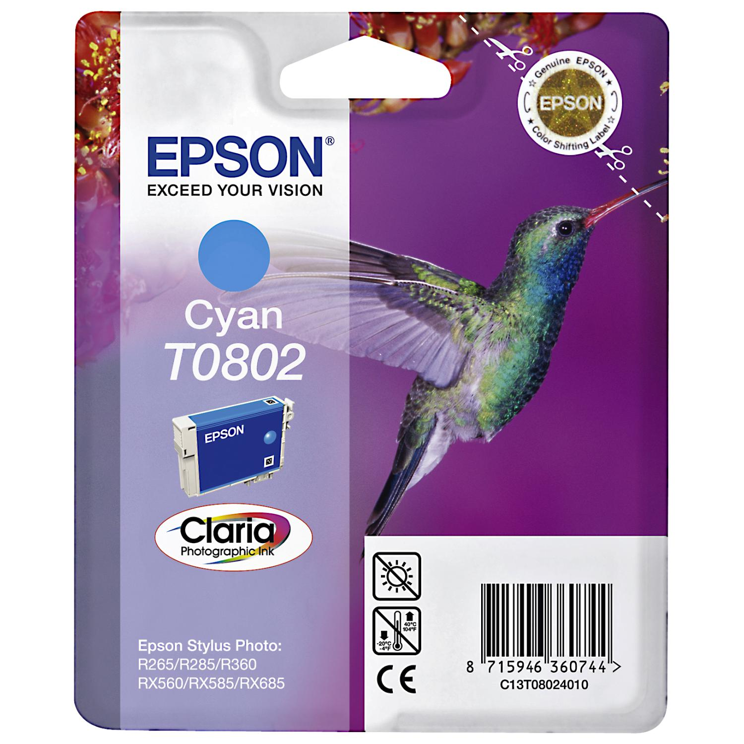 EPSON Original Tintenpatrone (C13T08024011) Cyan